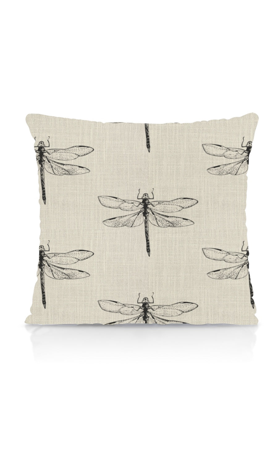 Dragonfly Print Home Textile Fabric Material Sample (Black/ White)