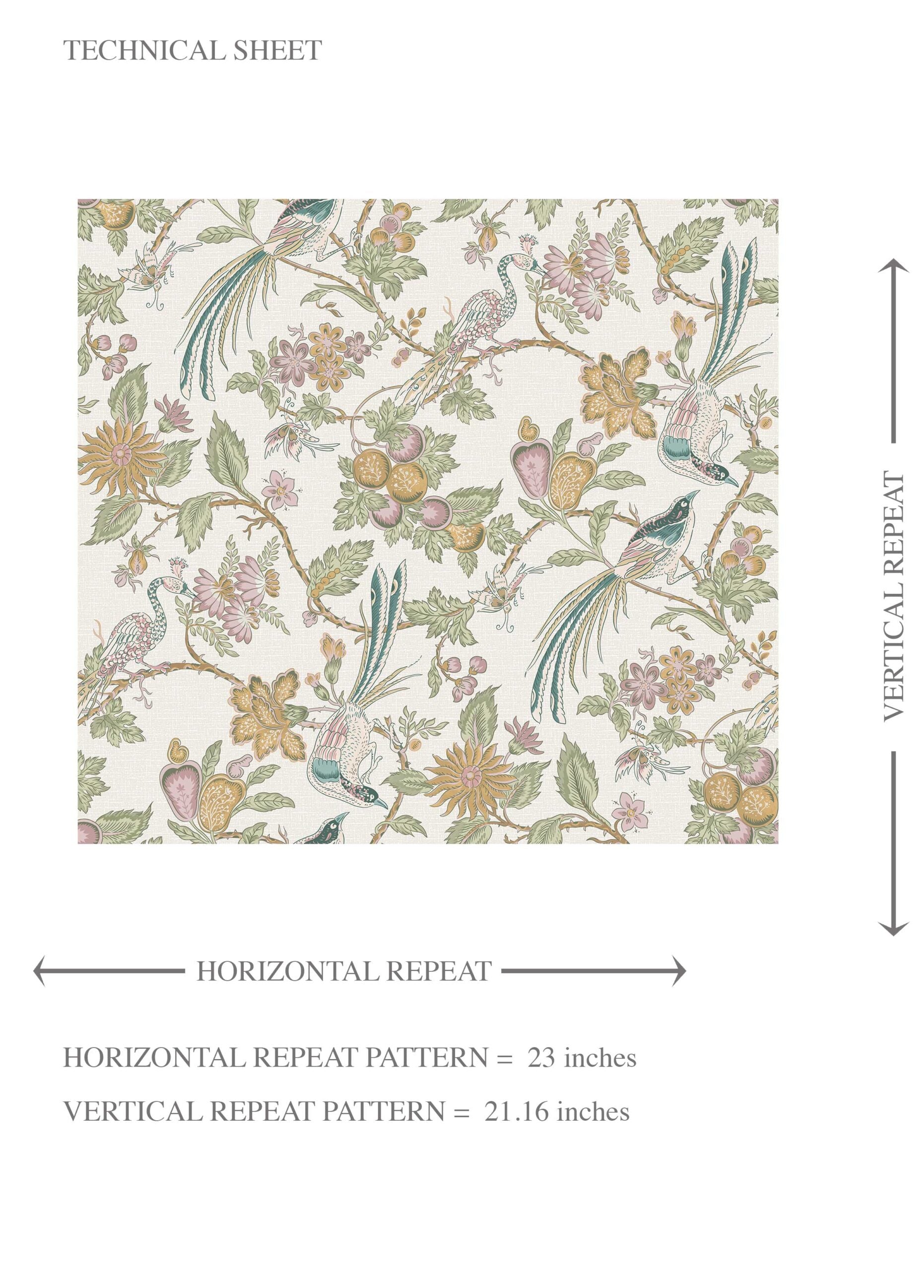 Floral/ Birds Print Kids Room Wallpaper (Pink/ Yellow/ Green/ Blue)