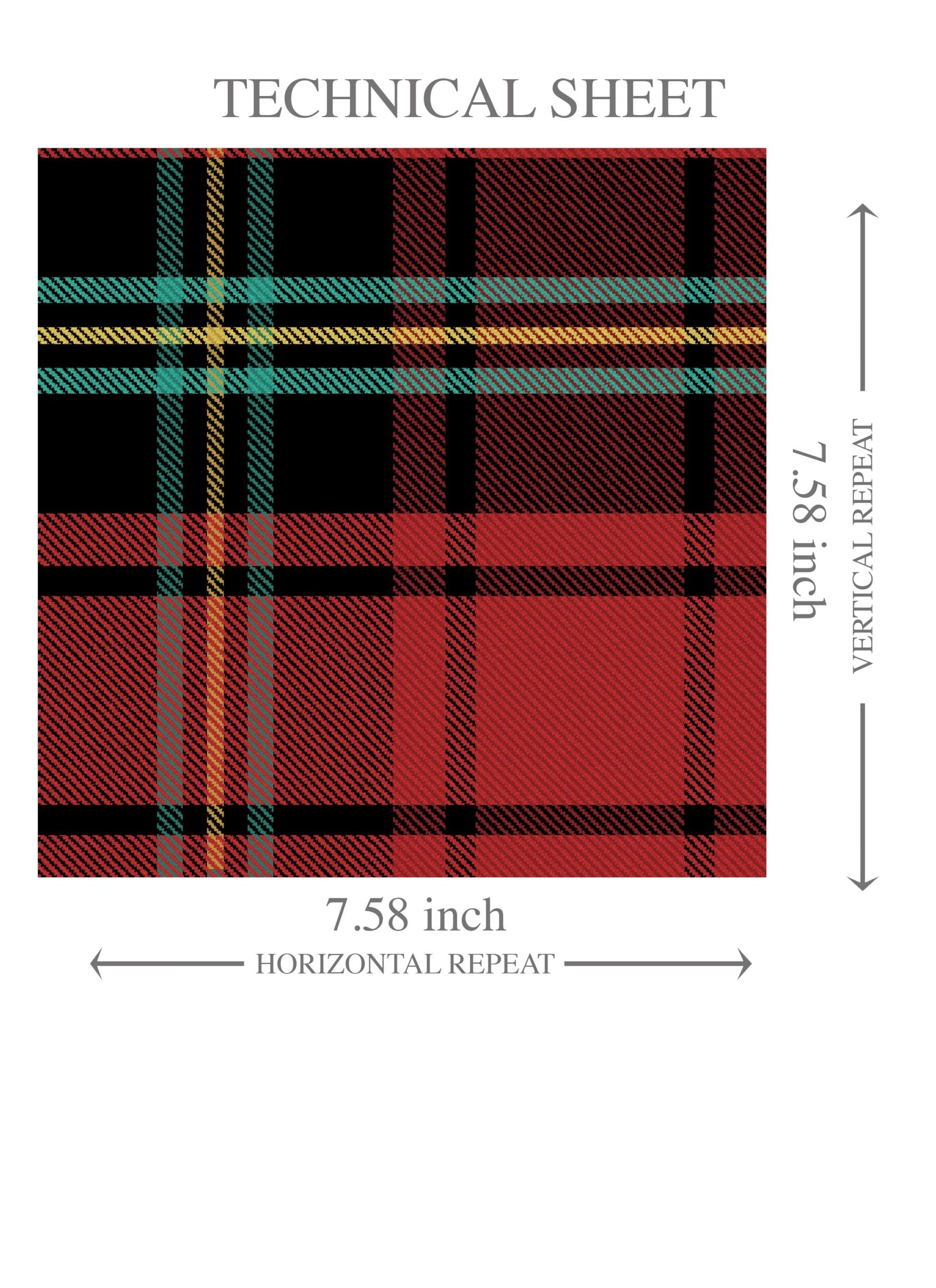 Geometric Plaid Checkered Kids Room Wallpaper Sample (Red/ Black/ Yellow/ Aqua)