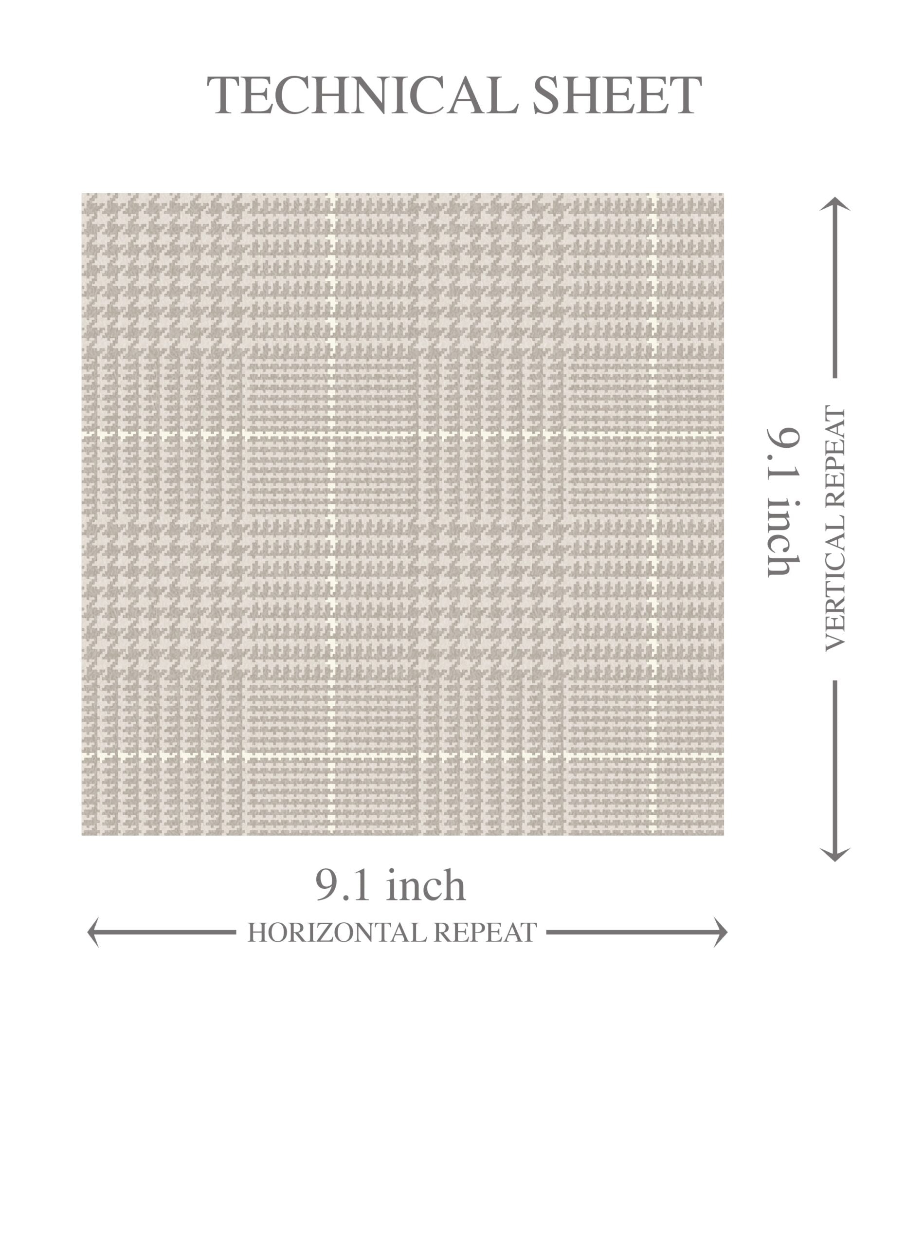 Plain/ Textured Check Kids Room Wallpaper Sample (Gray/ Greige/ Soft Taupe)