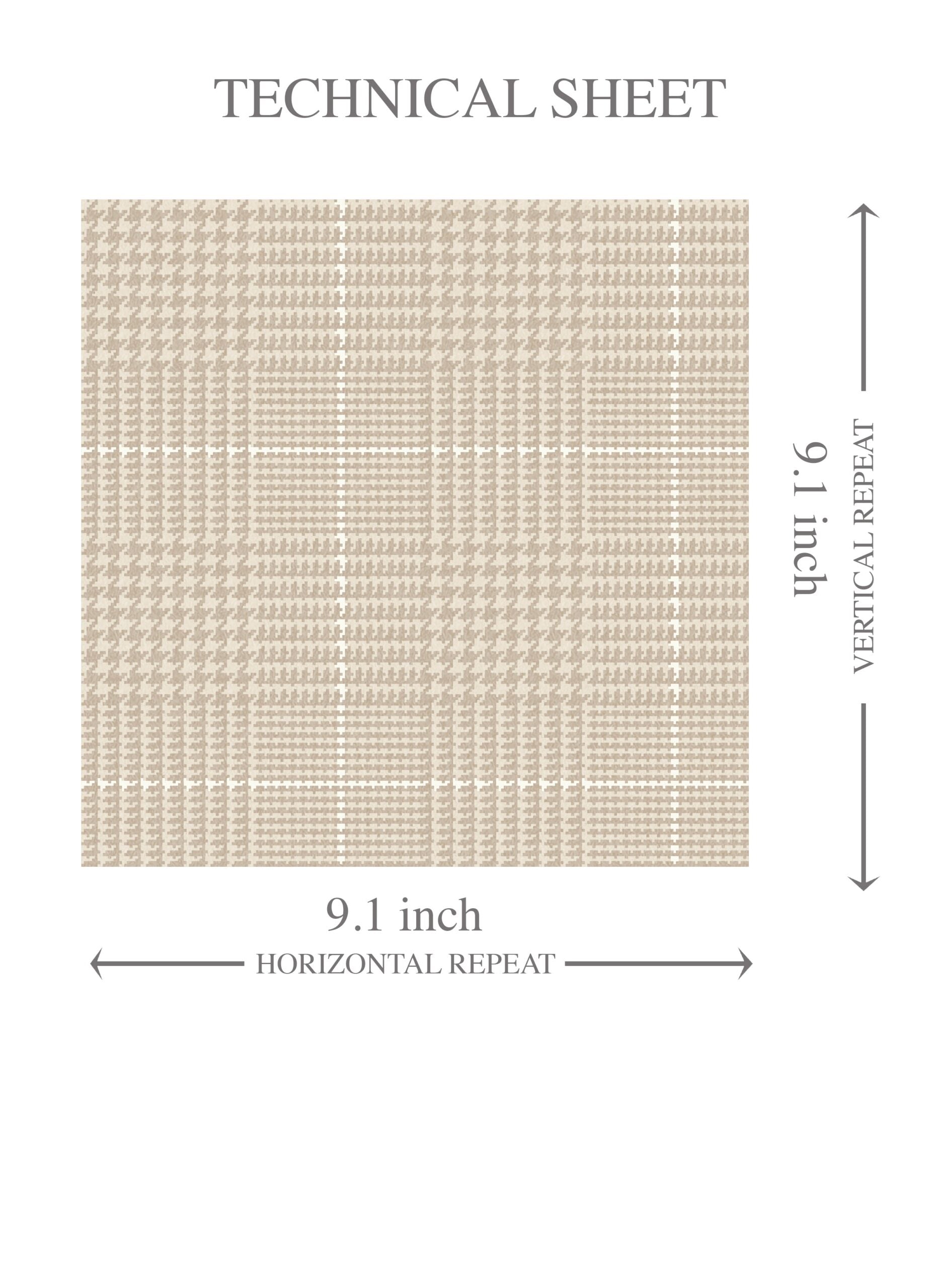 Neutral Plain/ Textured Check Kids Room Wallpaper Sample (Buttery Beige)