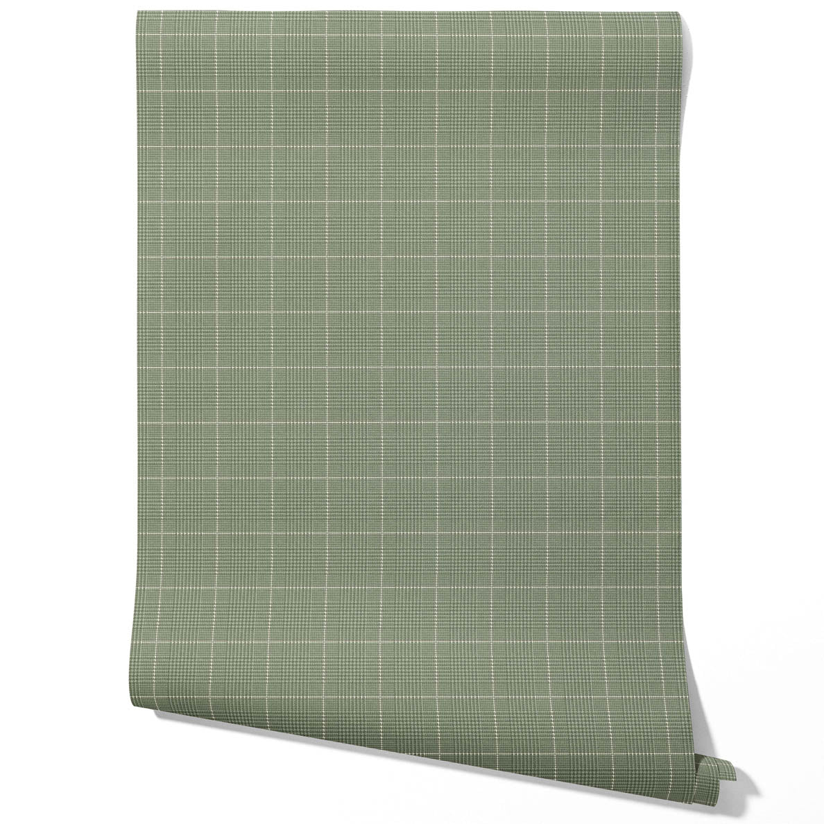 Plain/ Textured Check Bathroom Wallpaper (Gray-Green)