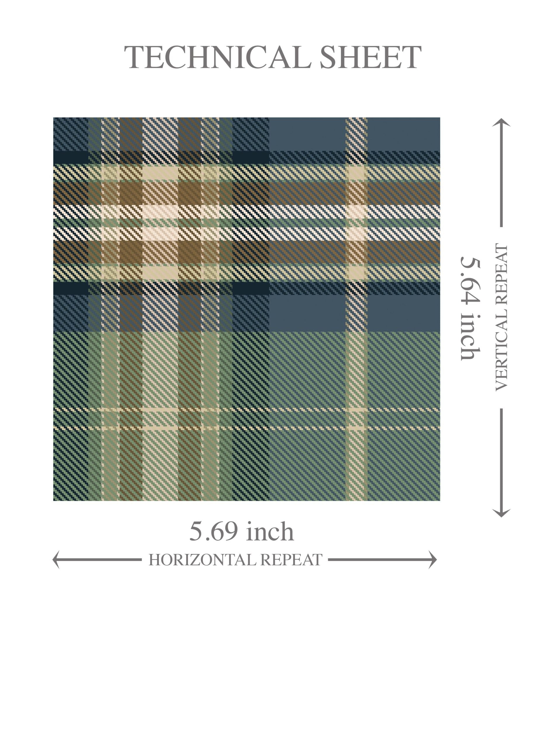 Geometric Plaid Checkered Kids Room Wallpaper Sample (Green/ Blue/ Beige/ Brown)