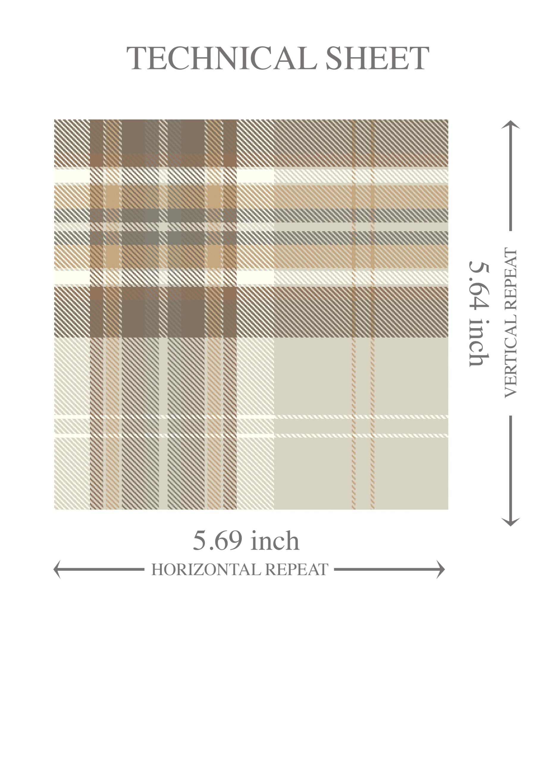 Neutral Geometric Plaid Checkered Kids Room Wallpaper Sample (Greige/ Brown/ Cream/ Warm Gray)