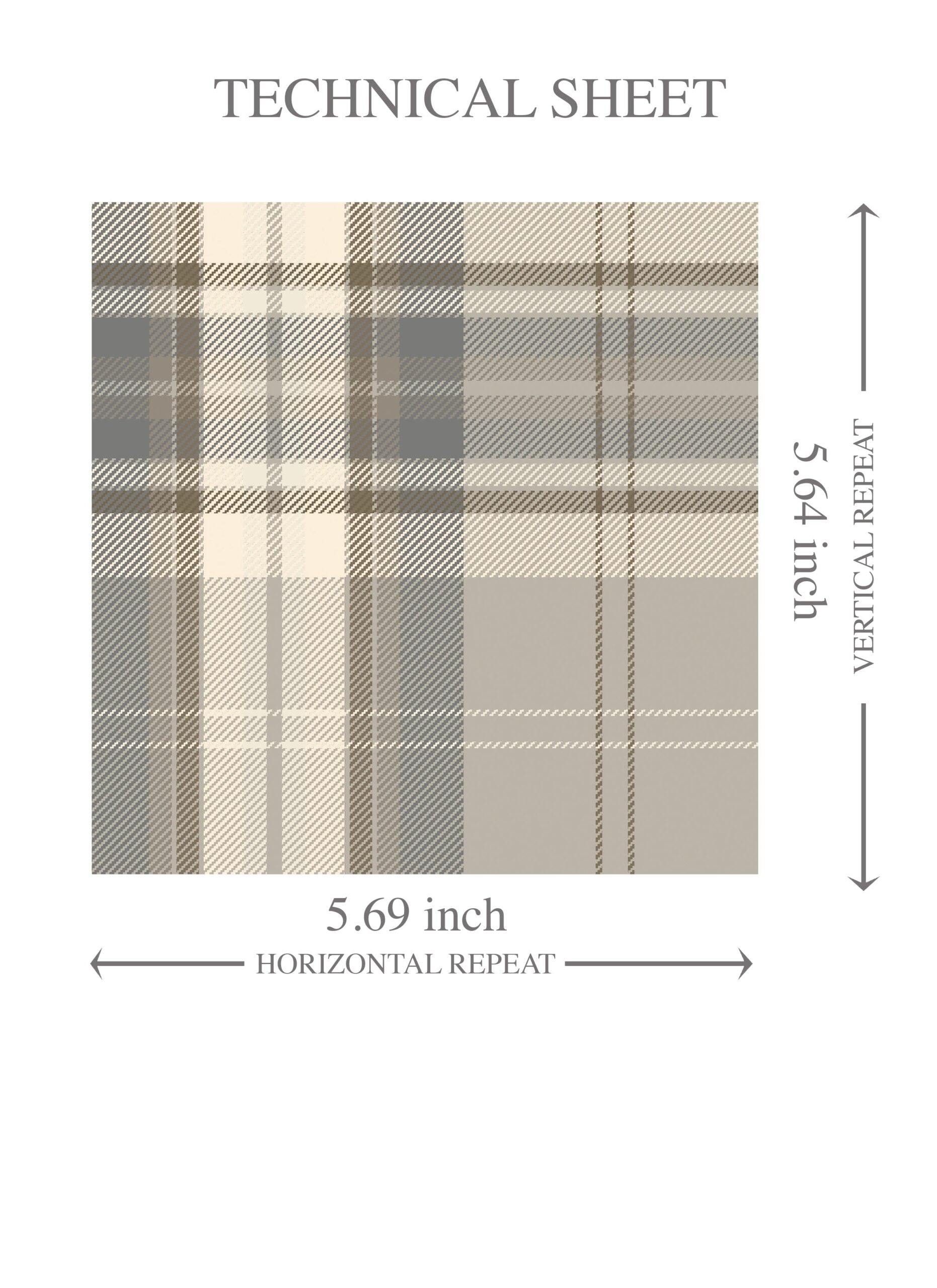 Neutral Geometric Plaid Checkered Kids Room Wallpaper Sample (Gray/ Taupe/ Greige/ Brown)