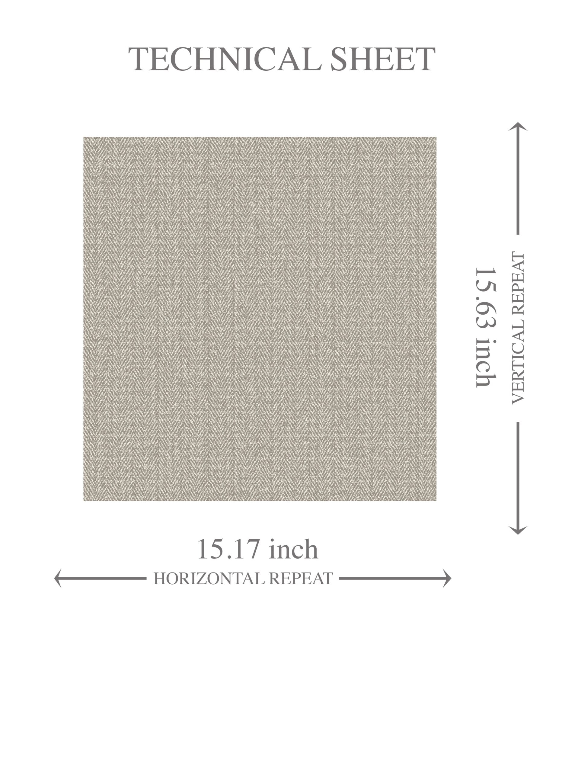 Neutral Herringbone Textured Kids Room Wallpaper (Warm Gray/ Taupe)