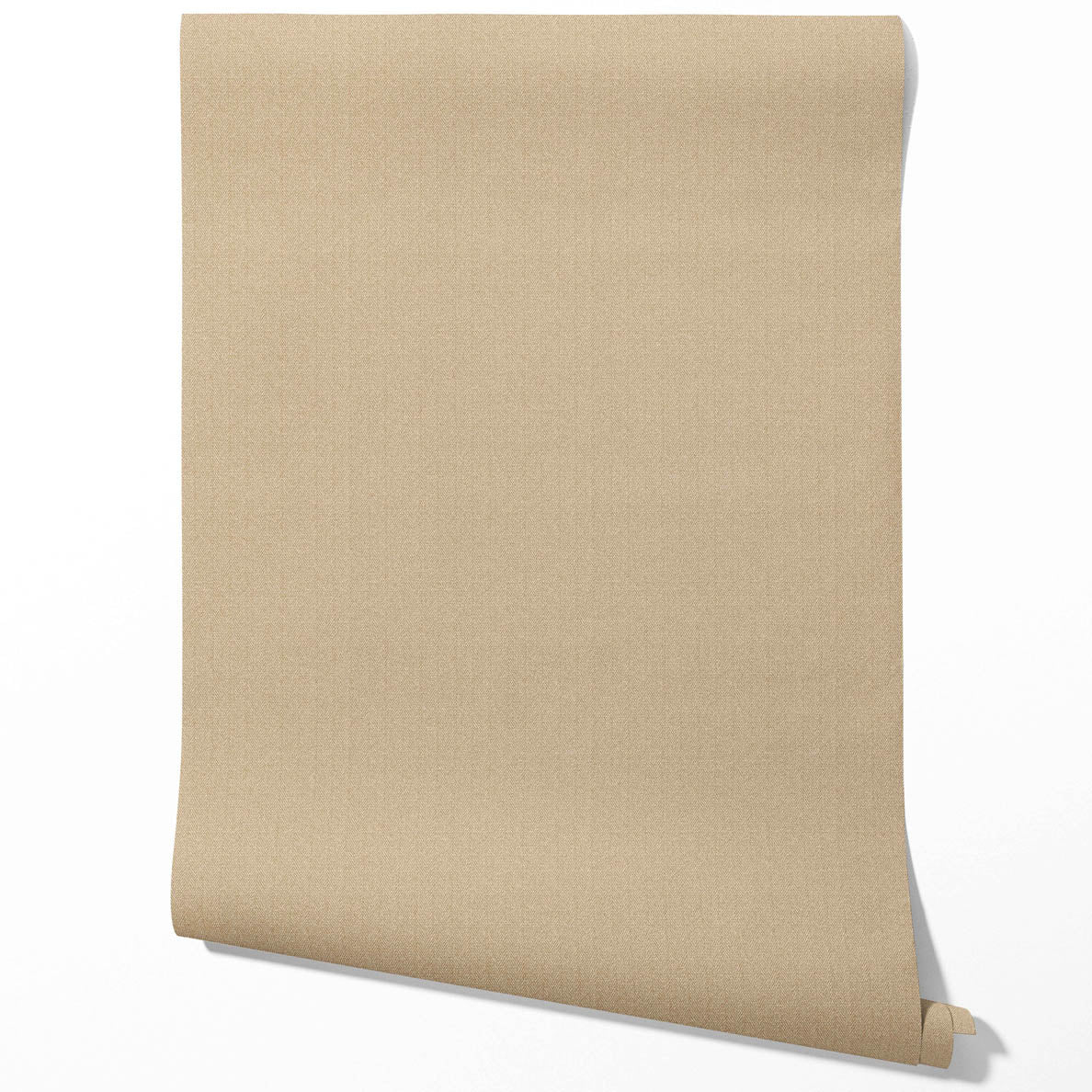 Neutral Herringbone Textured Bathroom Wallpaper Sample (Gold Beige/ Khaki)