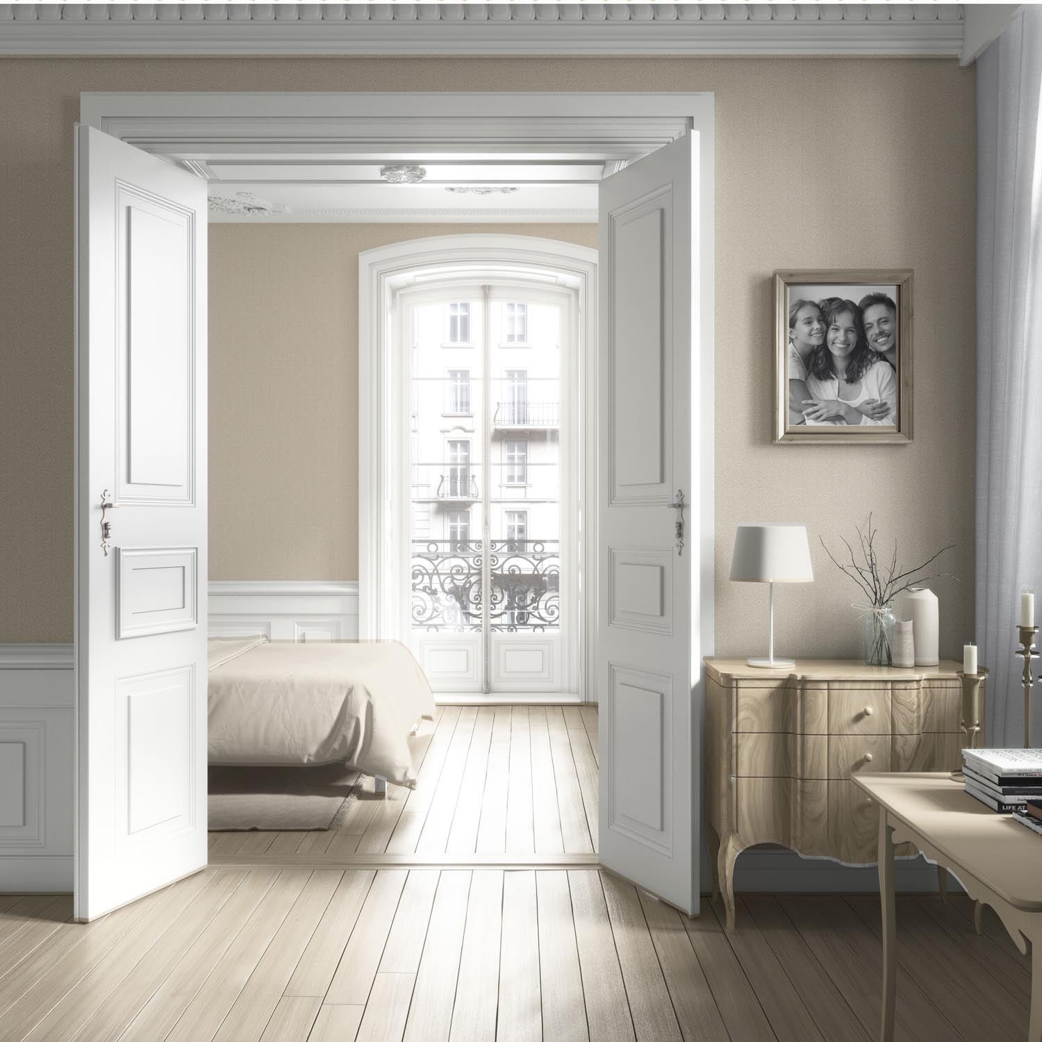 Neutral Herringbone Textured Living Room Wallpaper (Light Beige)