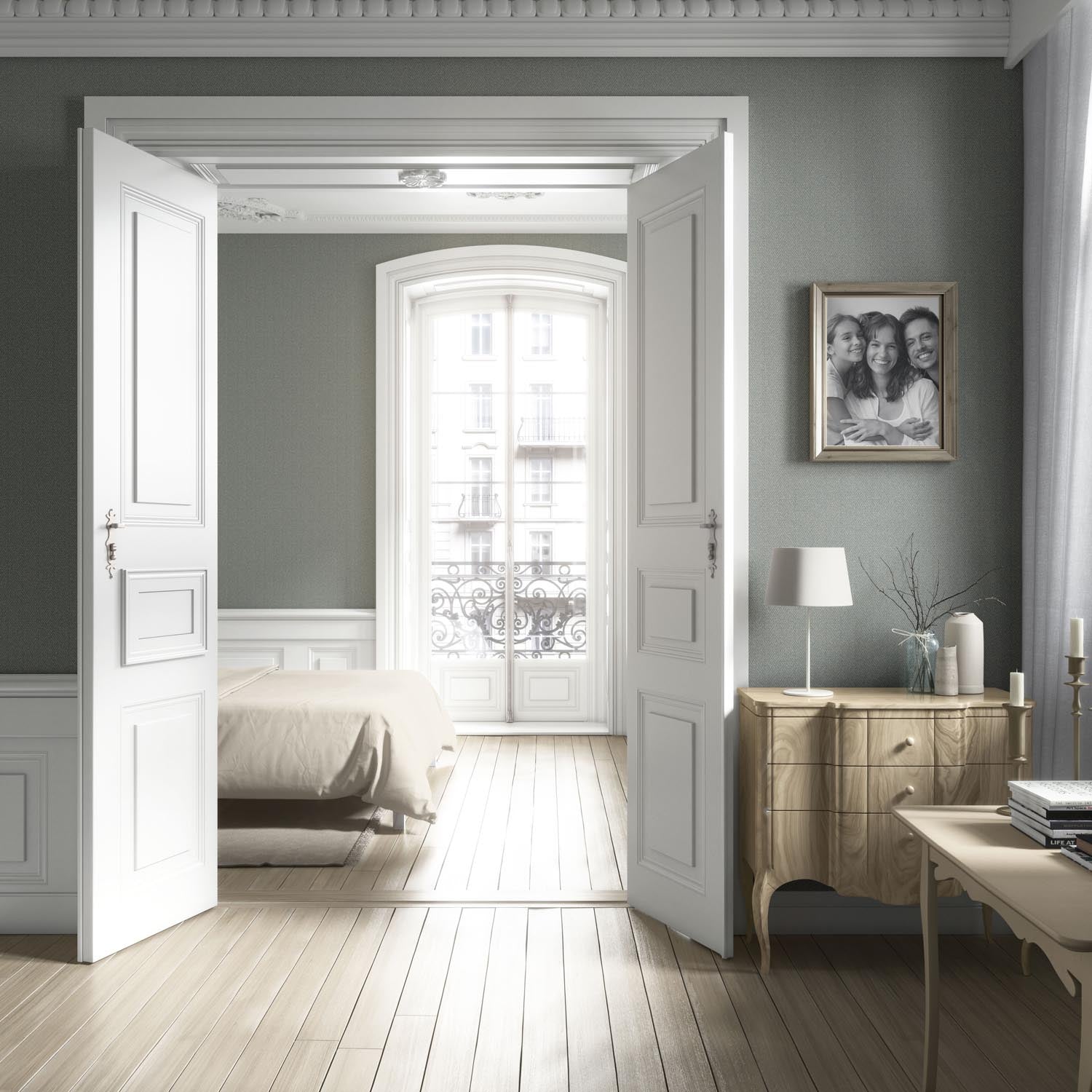 Neutral Herringbone Textured Living Room Wallpaper Sample (Gray)