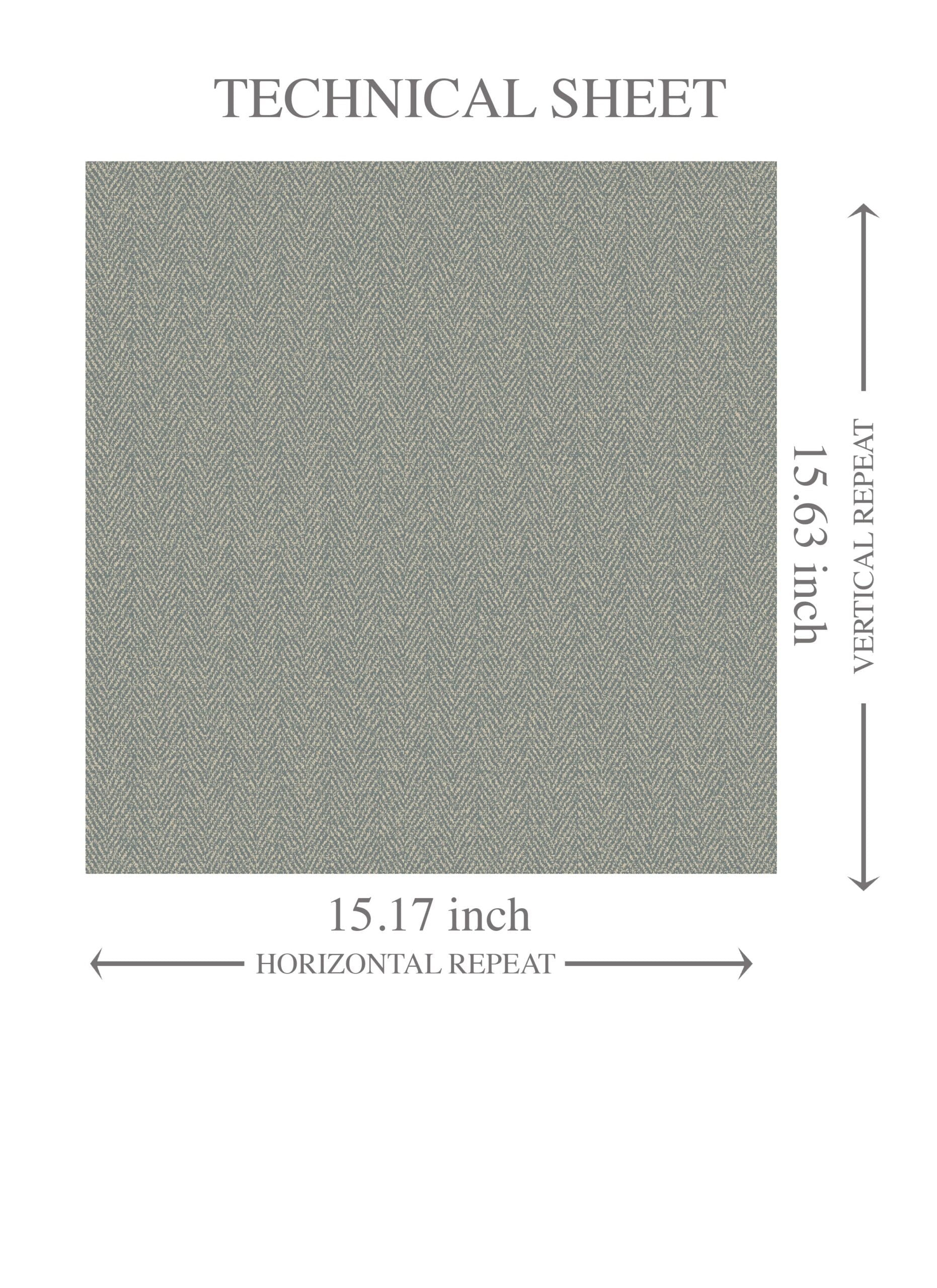 Neutral Herringbone Textured Kids Room Wallpaper Sample (Gray)