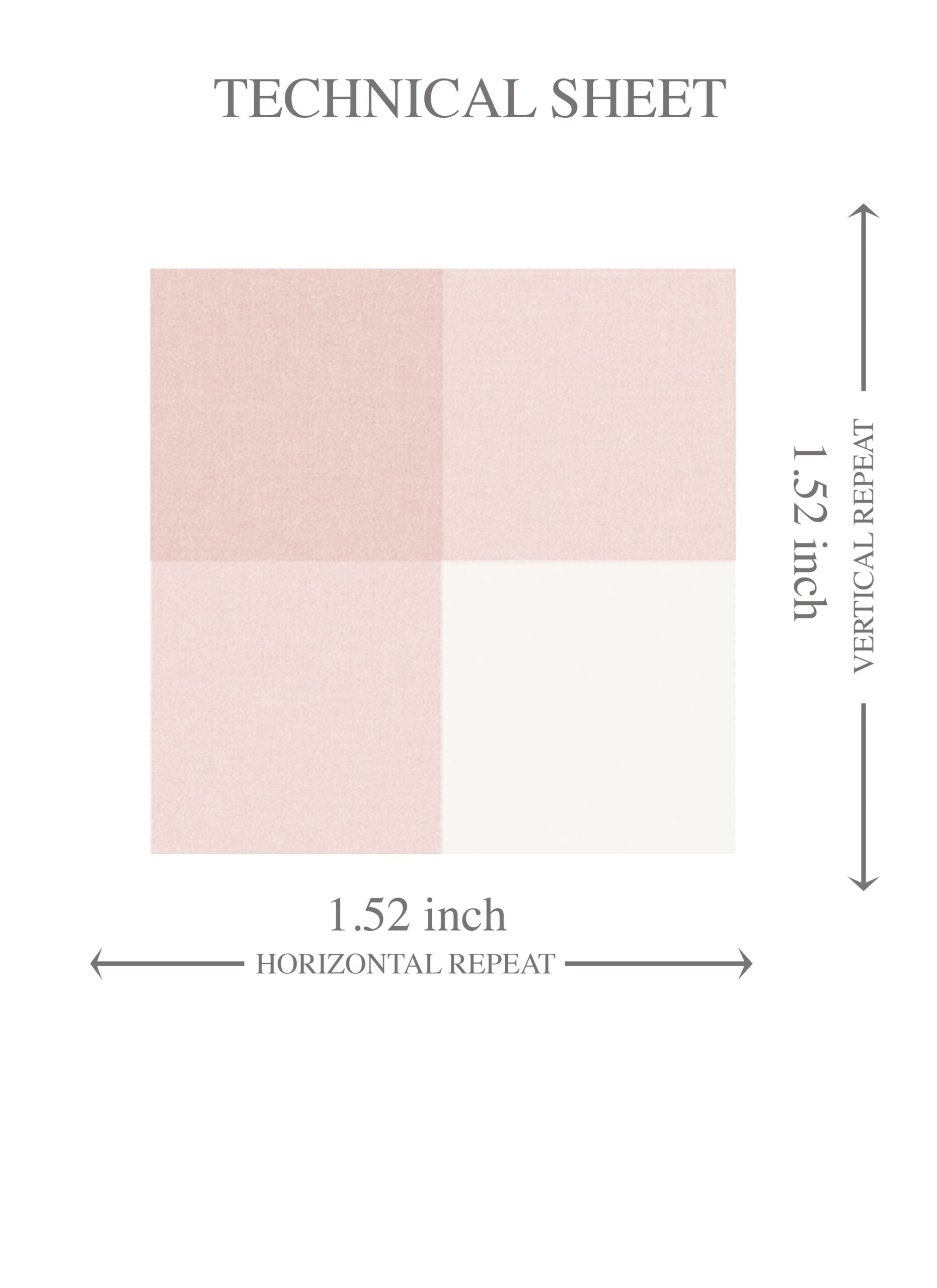 Geometric Gingham Checkered Kids Room Wallpaper (Pink)