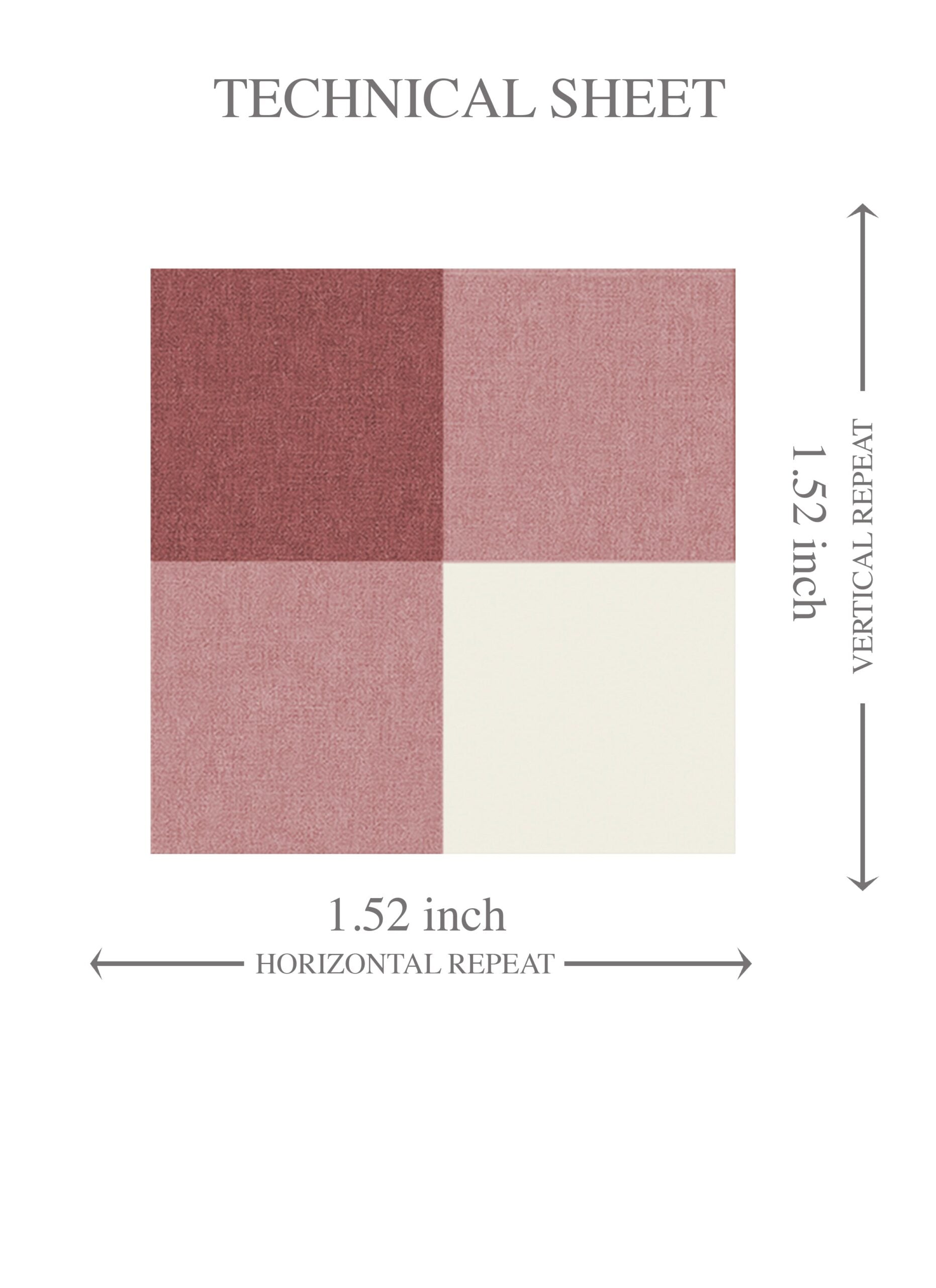 Geometric Gingham Checkered Kids Room Wallpaper Sample (Cranberry Red)