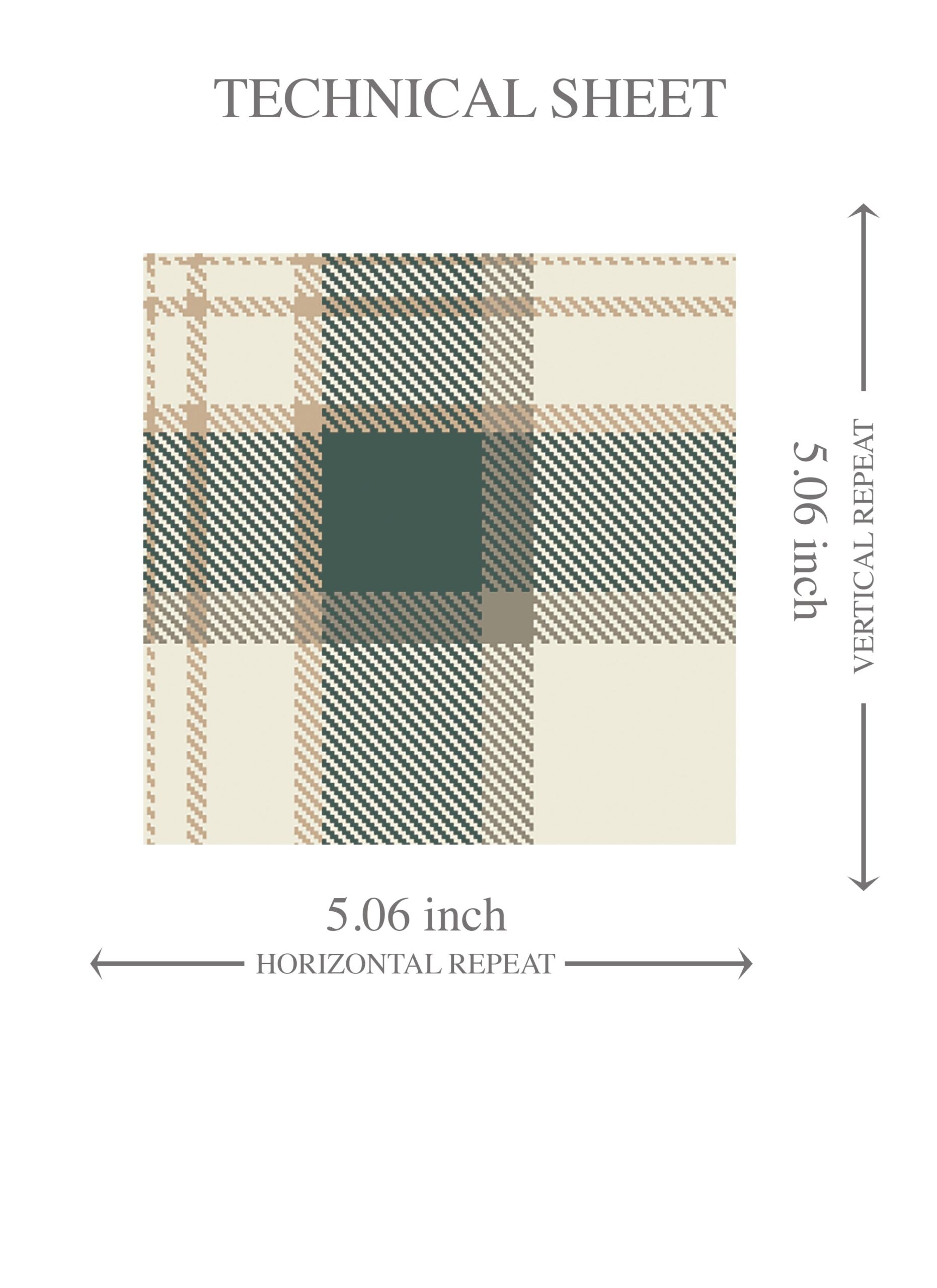 Geometric Plaid Checkered Kids Room Wallpaper Sample (Teal Green/ Beige/ Off-White)