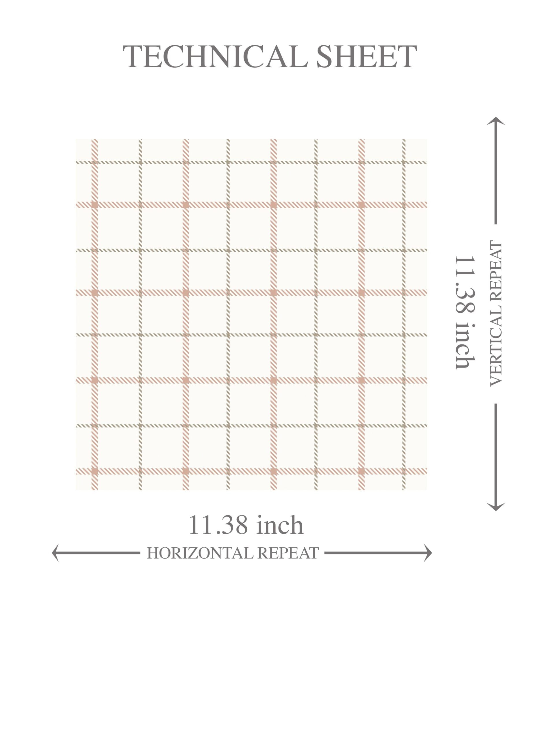 Windowpane Checkered/ Plaid Kids Room Wallpaper (Pink/ White/ Taupe)