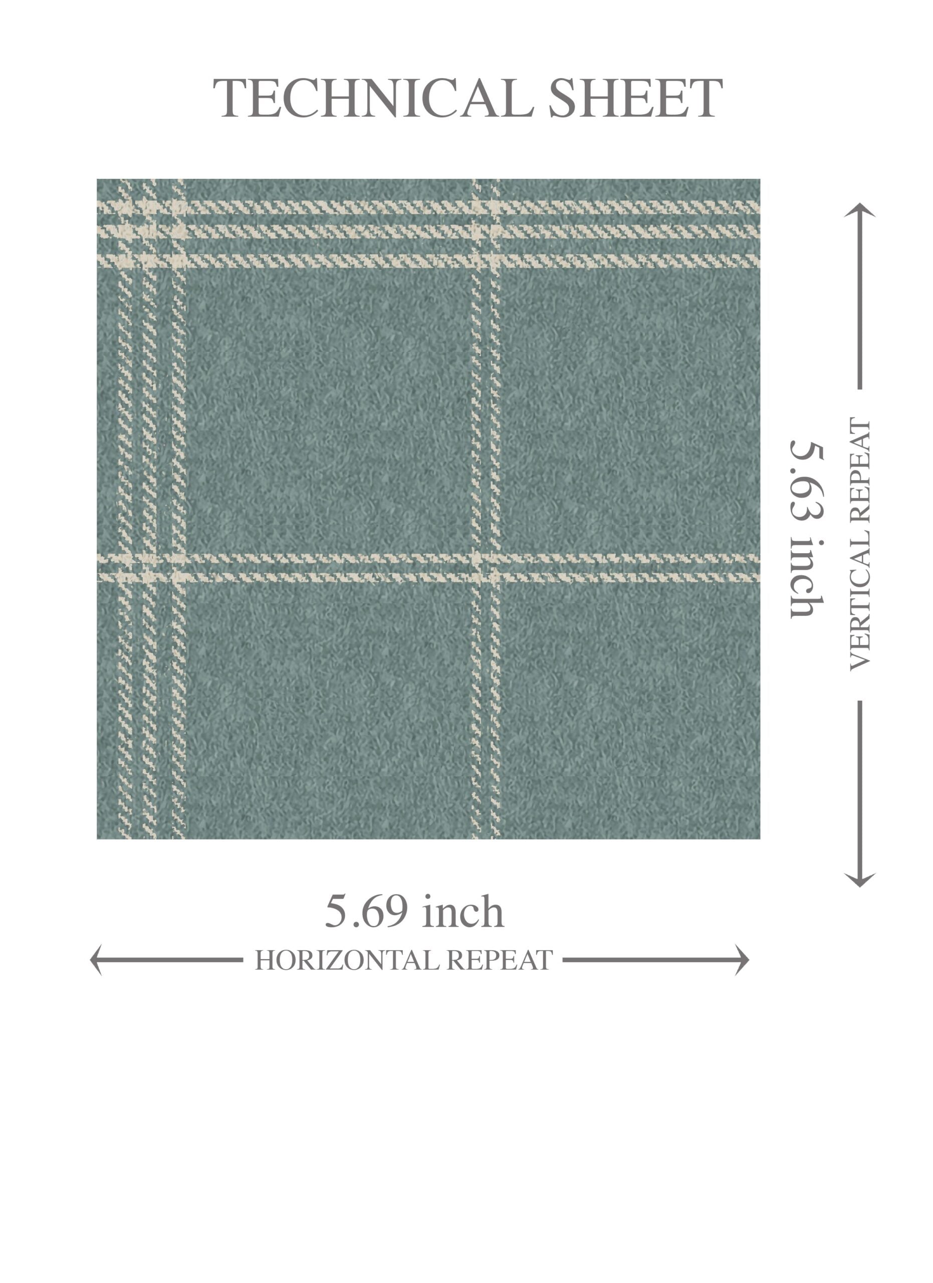 Geometric Plaid Checkered Kids Room Wallpaper Sample (Teal Blue/ Gray)