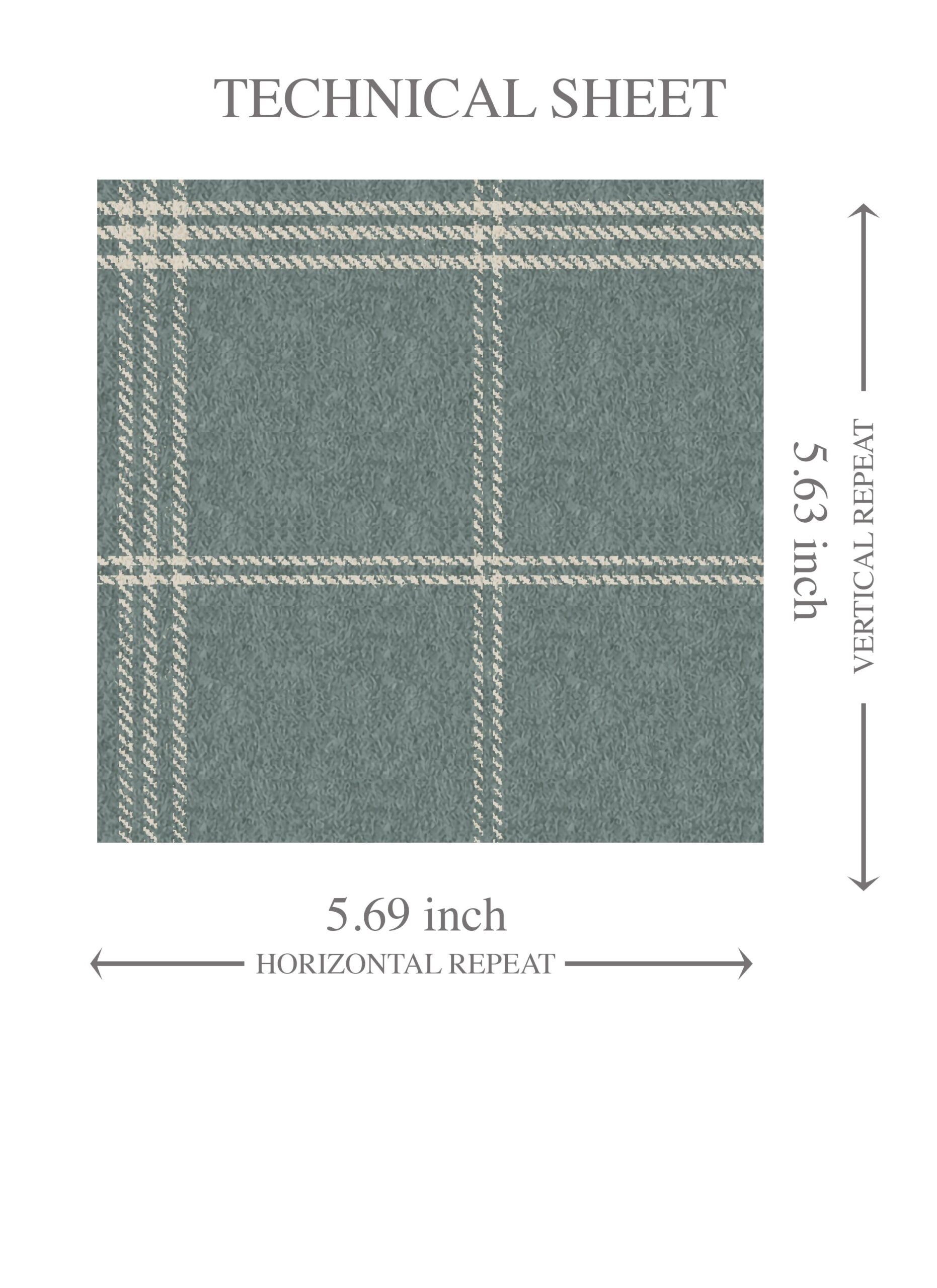 Geometric Plaid Checkered Kids Room Wallpaper Sample (Blue-Gray)