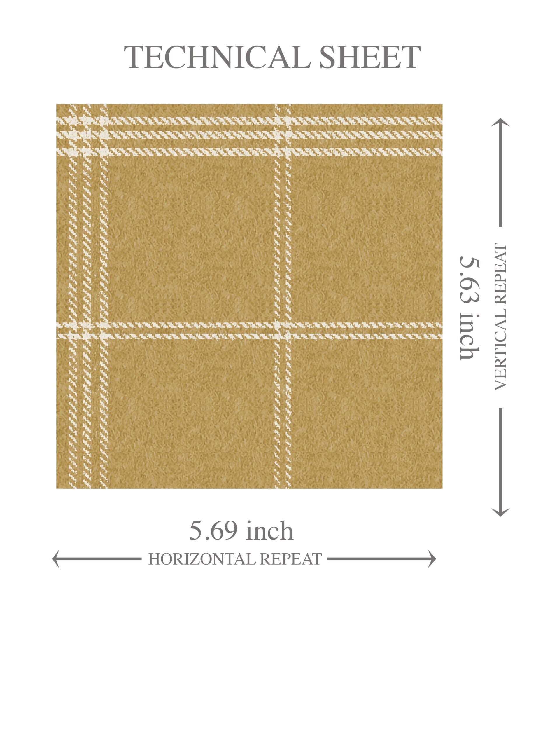 Geometric Plaid Checkered Kids Room Wallpaper Sample (Mustard Yellow)