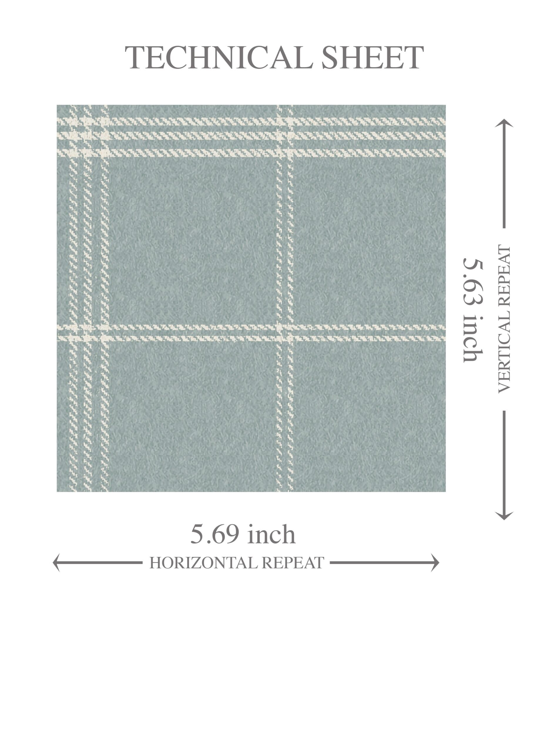 Geometric Plaid Checkered Kids Room Wallpaper Sample (Duck Egg Blue)