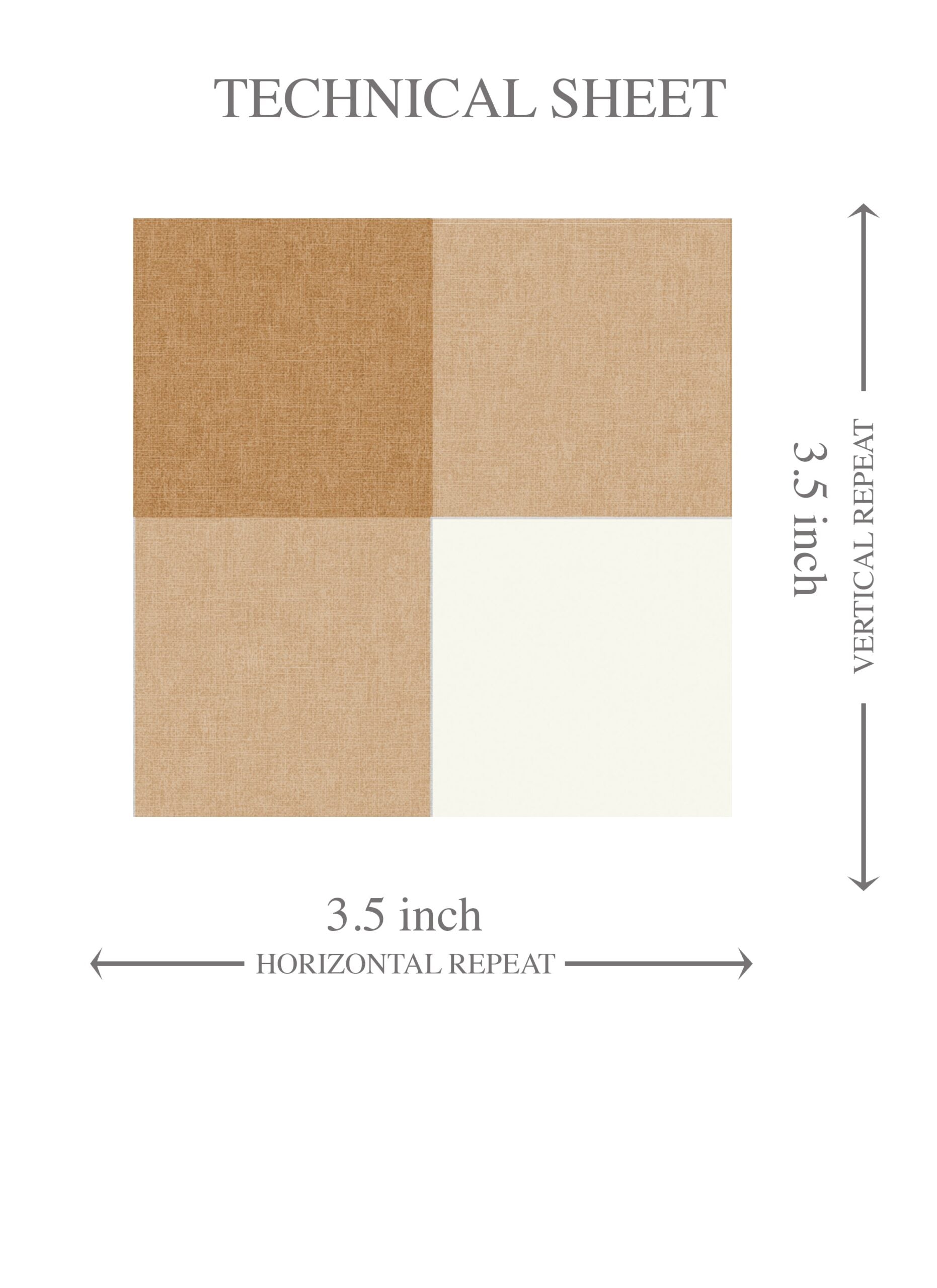 Geometric Gingham Checkered Kids Room Wallpaper (Ochre Orange)