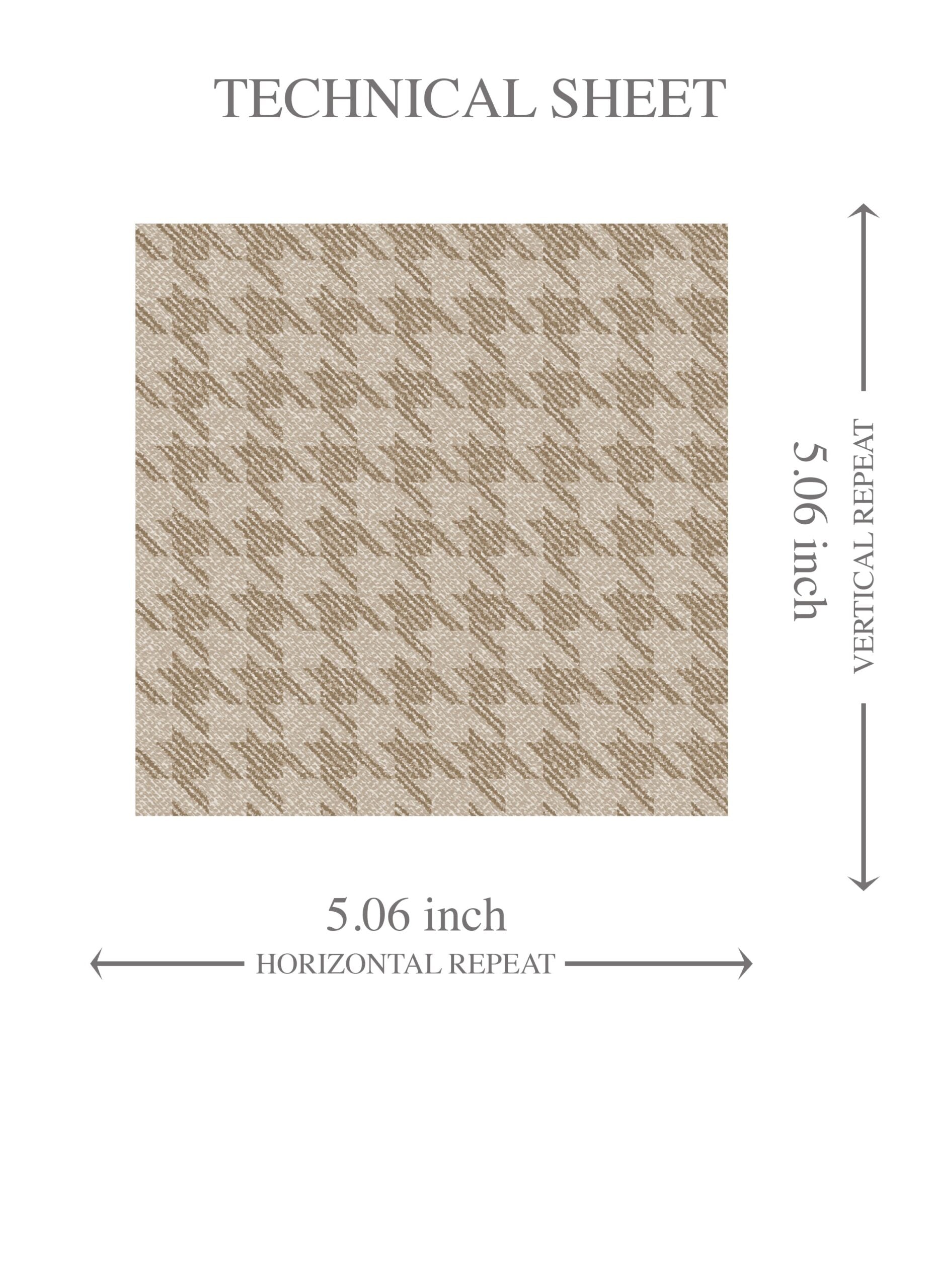 Neutral Plain/ Textured Houndstooth Kids Room Wallpaper Sample (Light Brown/ Beige)