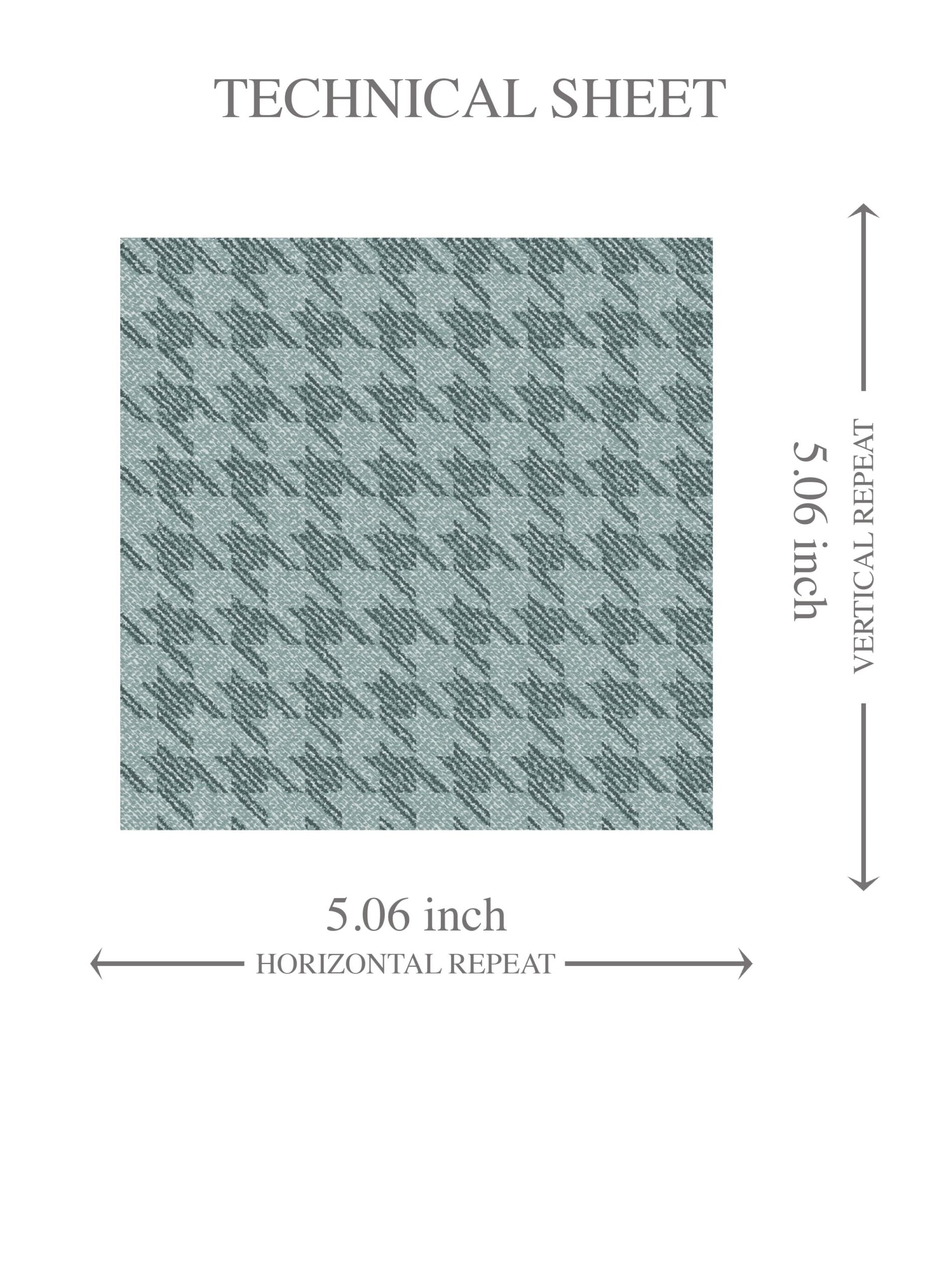 Plain/ Textured Houndstooth Kids Room Wallpaper Sample (Soft Blue)
