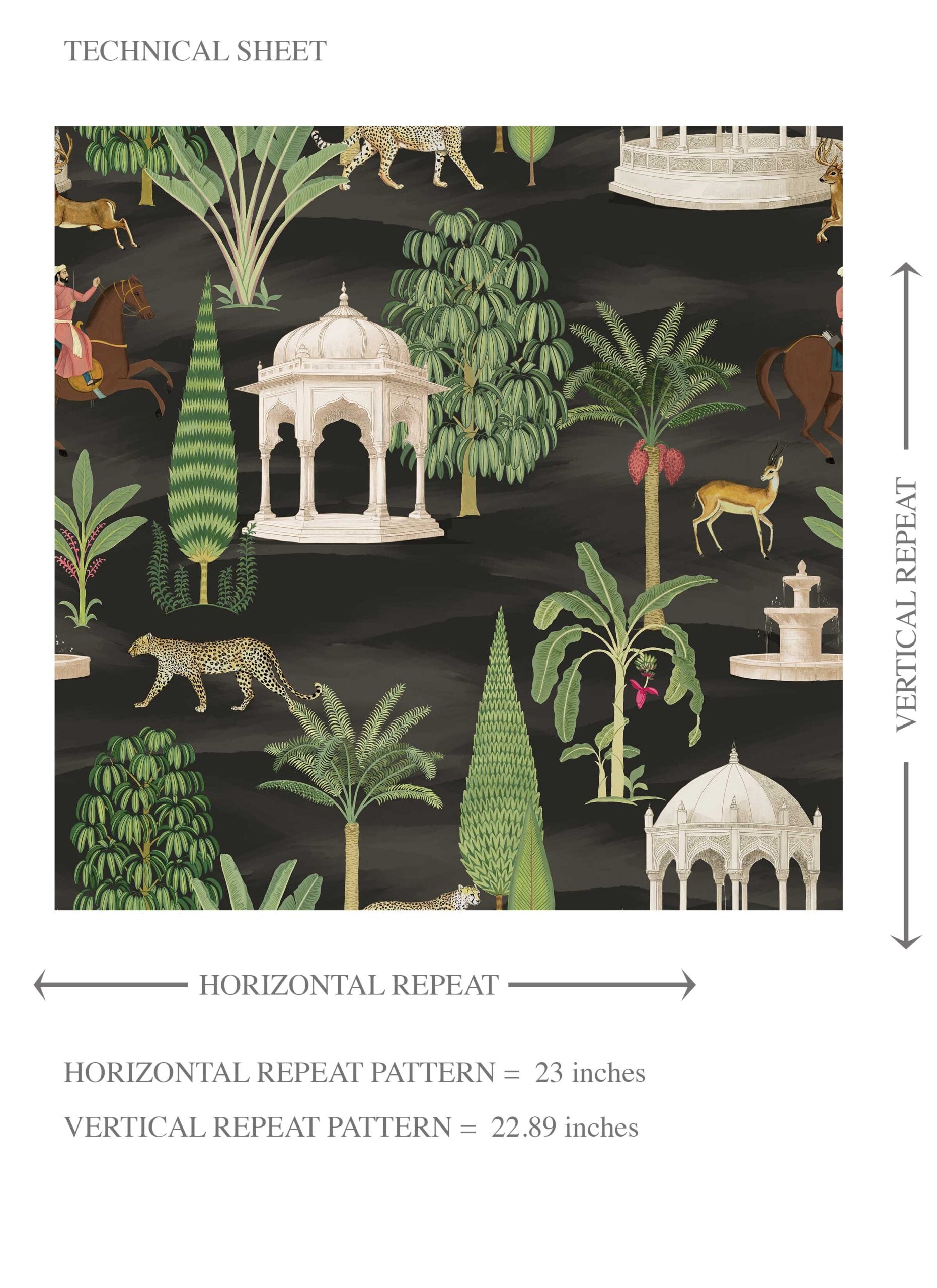 Vintage Heritage/ Ethnic Chinoiserie Kids Room Wallpaper (Black/ Brown/ White/ Red)