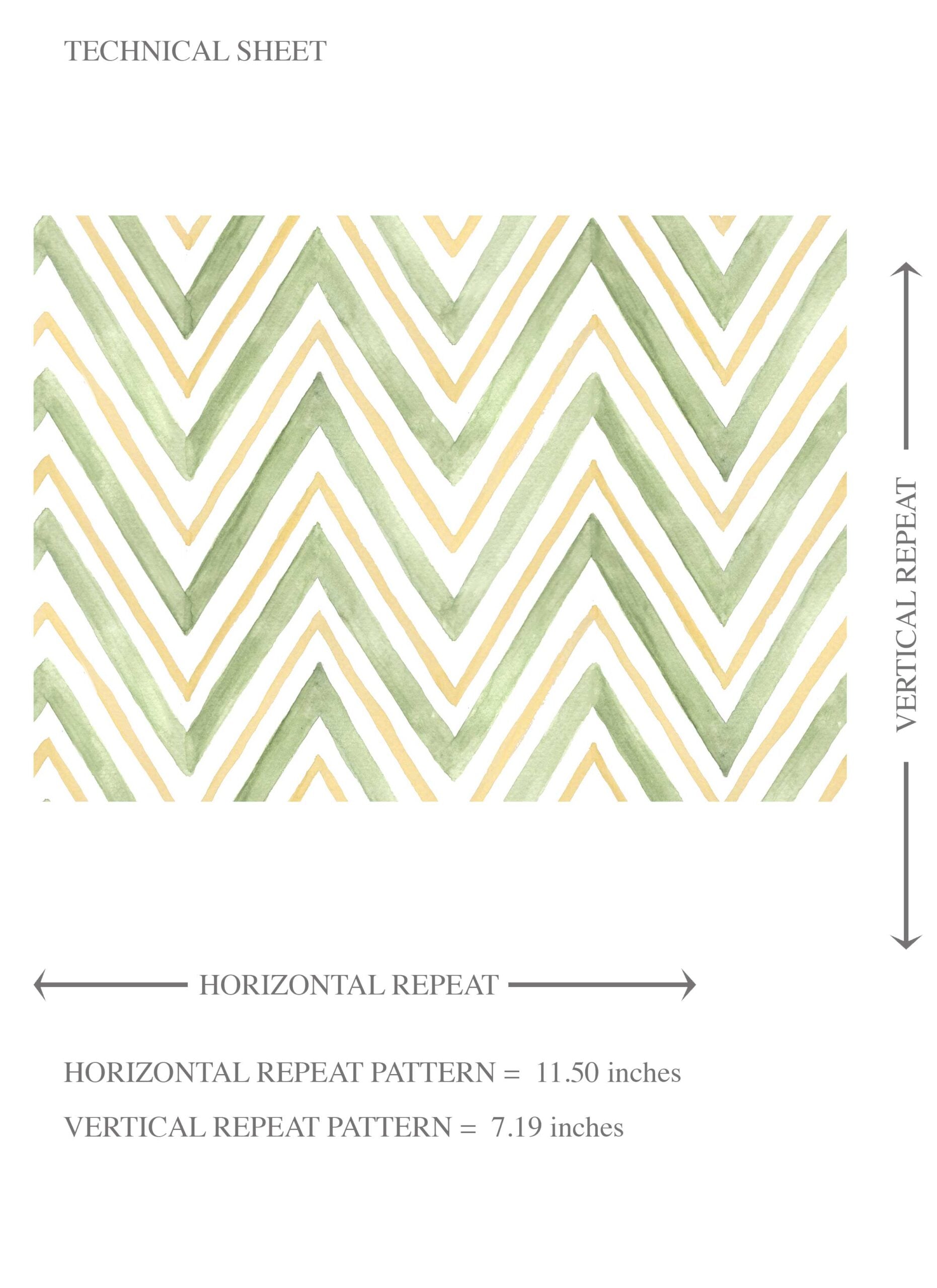 Geometric Zigzag/ Chevron Kids Room Wallpaper (Green/ Yellow)
