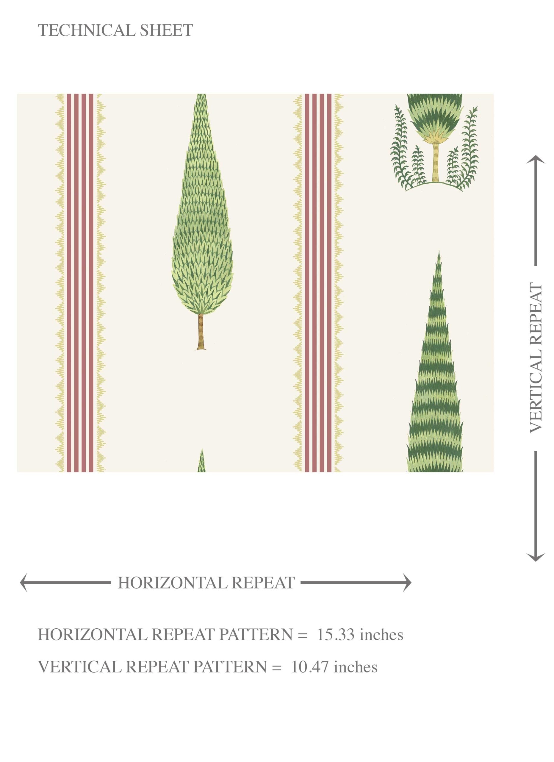 Modern Floral/ Botanical Leaf Print Kids Room Wallpaper Sample (Red/ Green/ White)