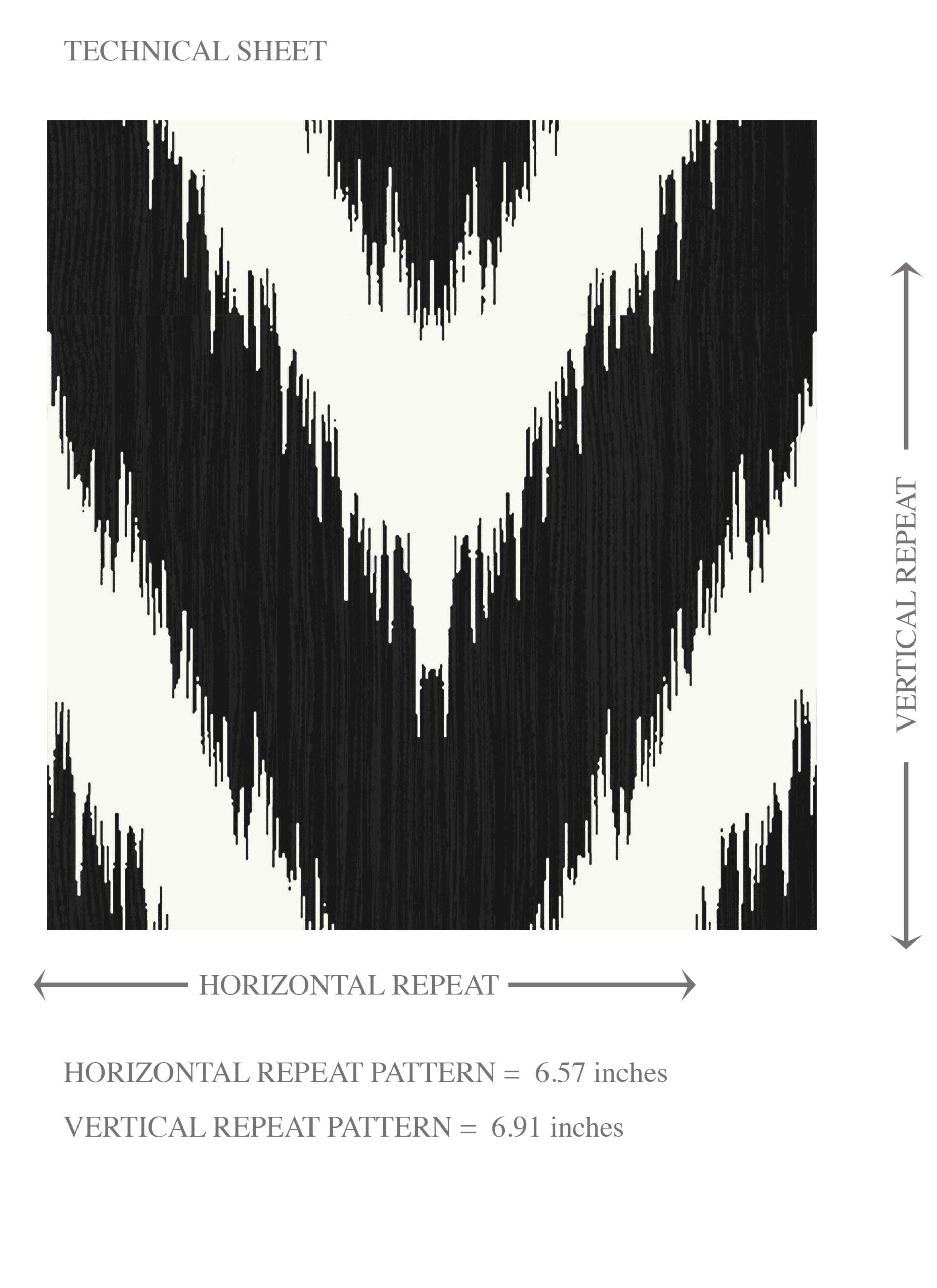 Neutral Chevron/ Zigzag Geometric Kids Room Wallpaper (Black/ White)