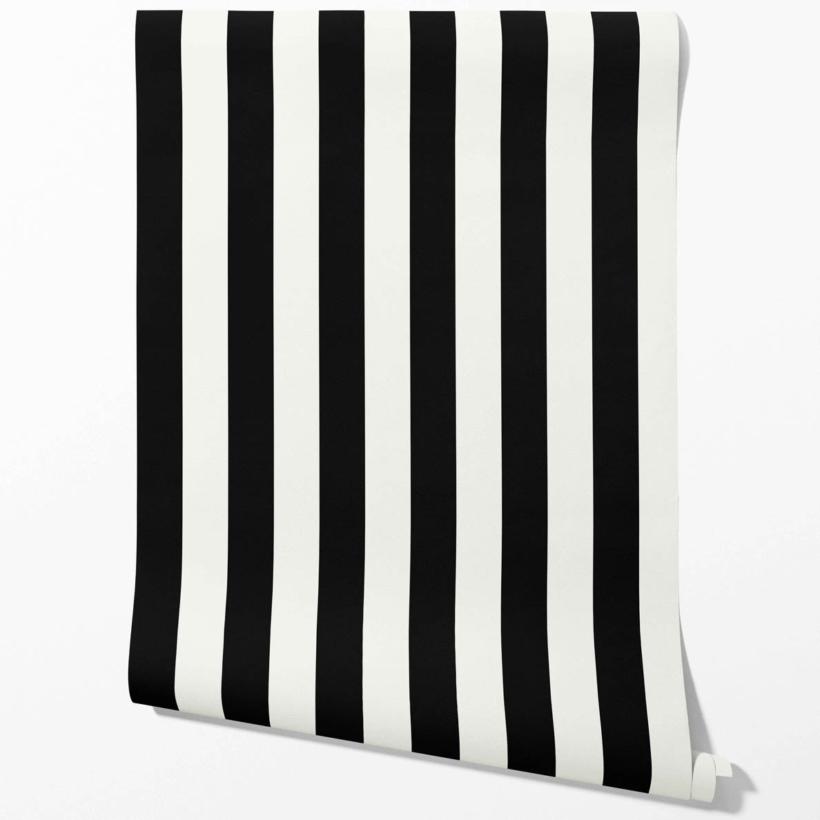 Neutral Scandi/ Geometric Striped Kitchen Wallpaper Sample (Black/ White)