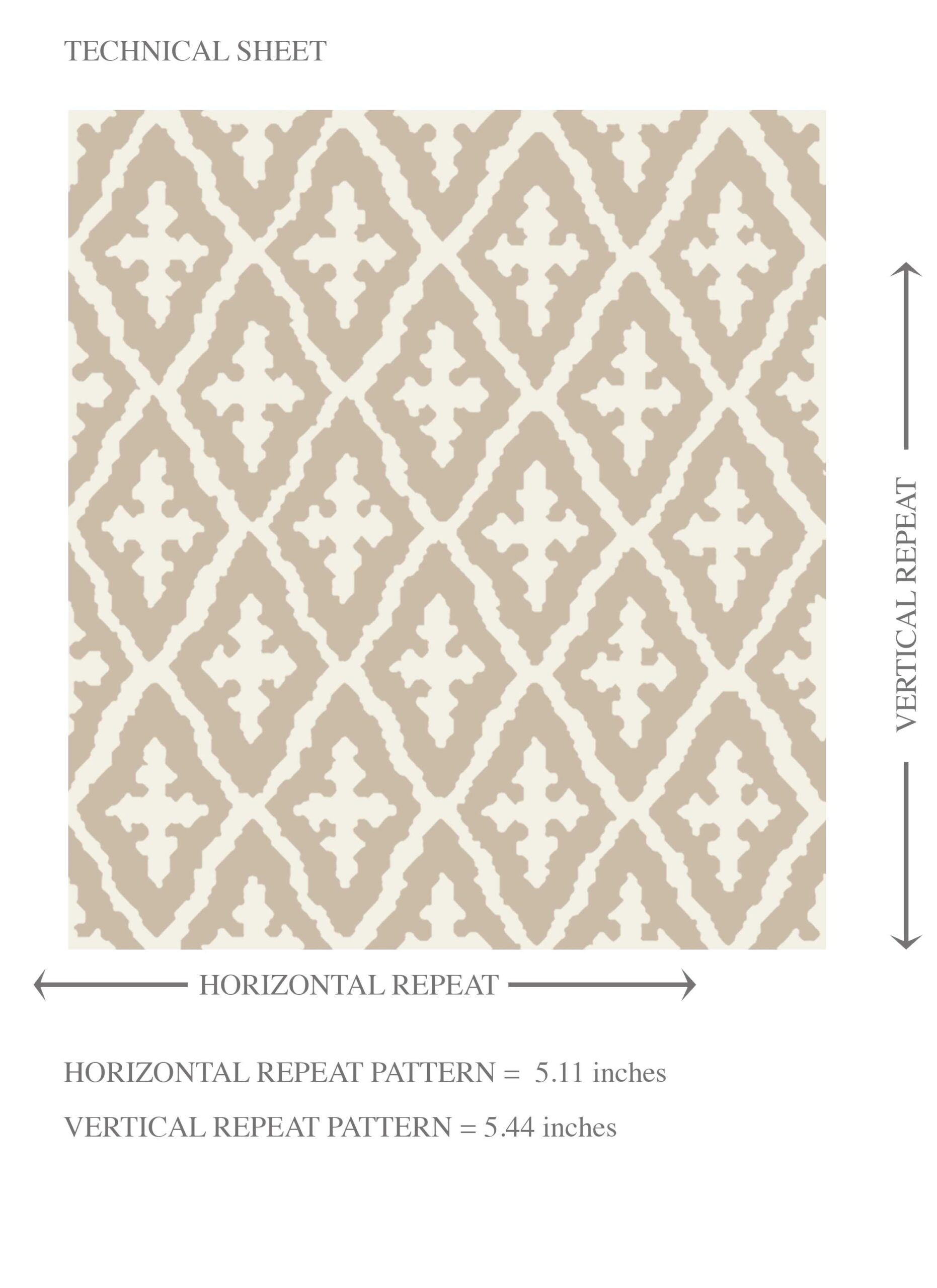 Neutral Geometric Diamond Lattice Kids Room Wallpaper (Beige/ Light Brown/ White)