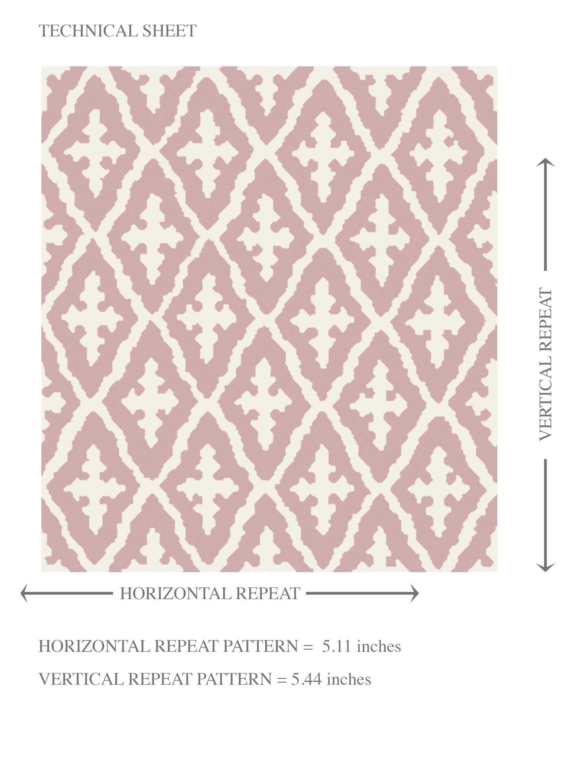 Geometric Diamond Lattice Kids Room Wallpaper Sample (Pink/ White)