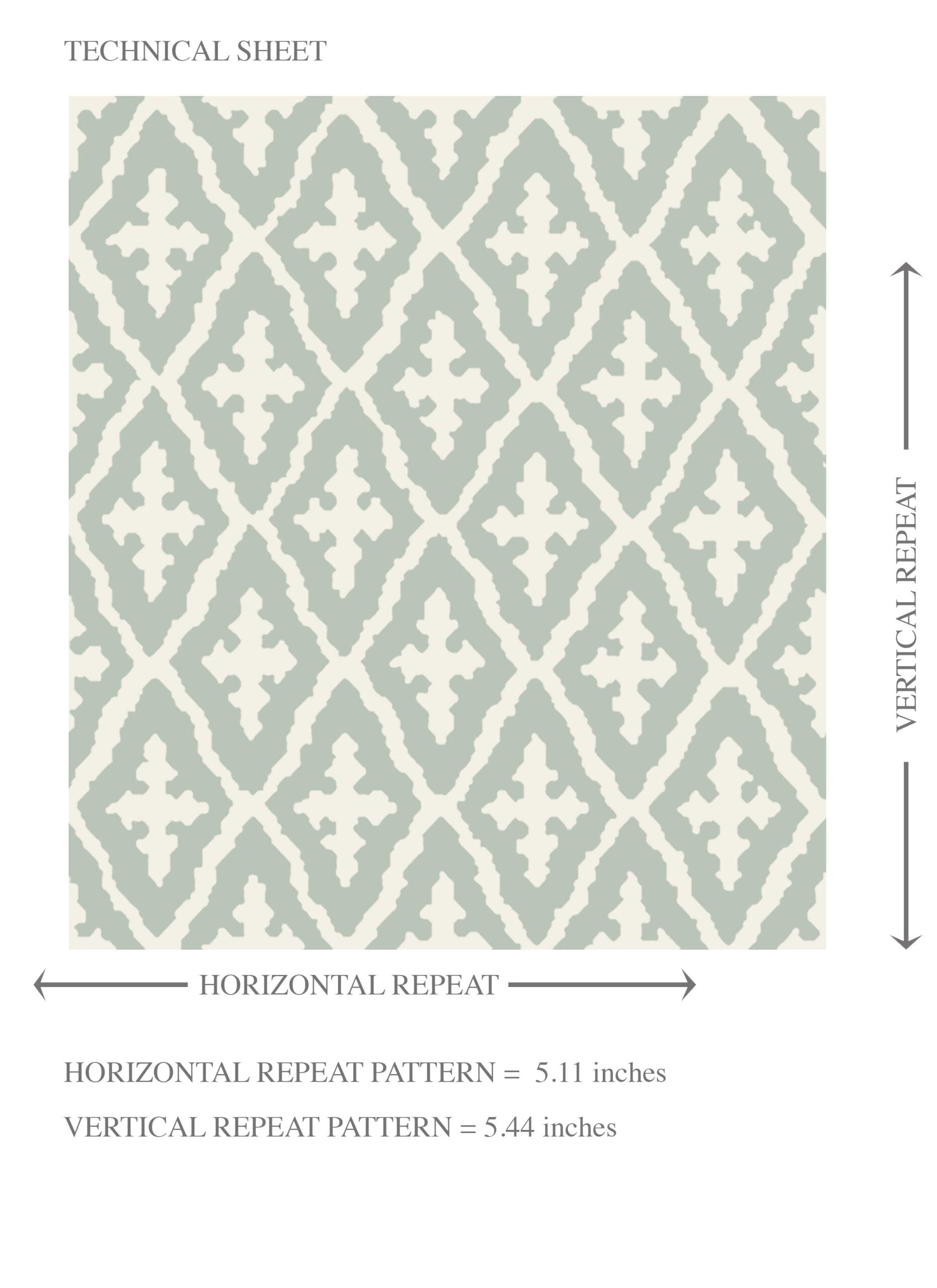 Geometric Diamond Lattice Kids Room Wallpaper (Green/ White)