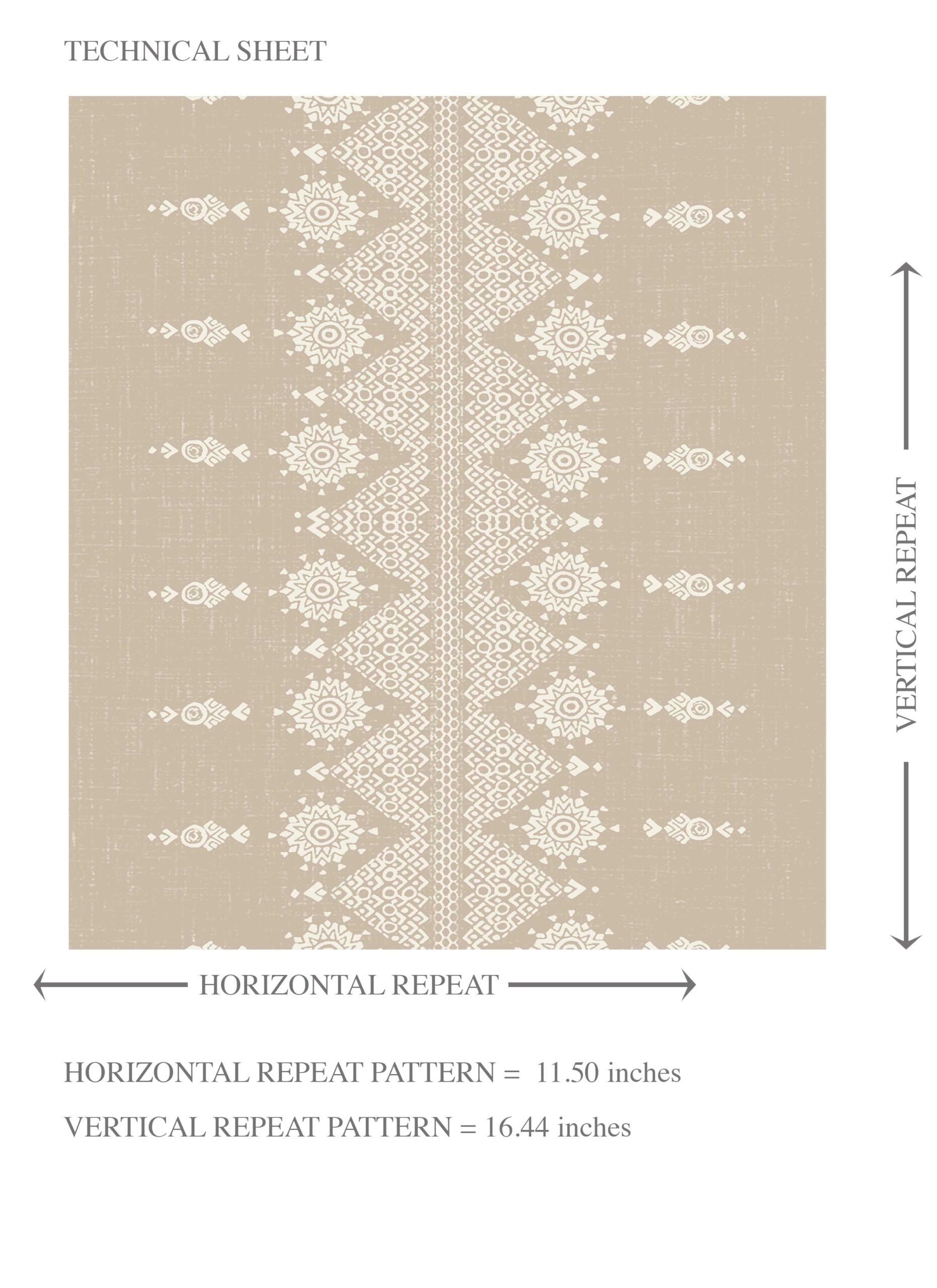 Neutral Floral Striped Kids Room Wallpaper (Beige/ Off-White)