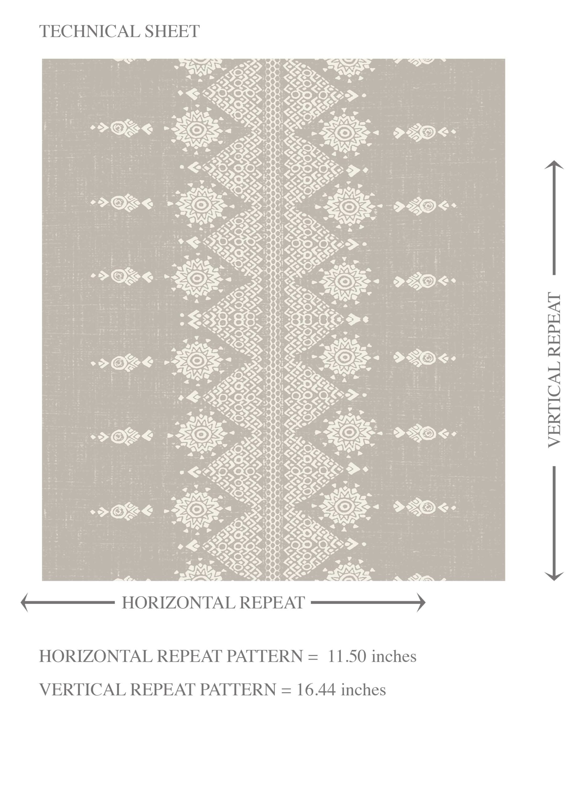 Neutral Floral Striped Kids Room Wallpaper (Gray/ Off White)