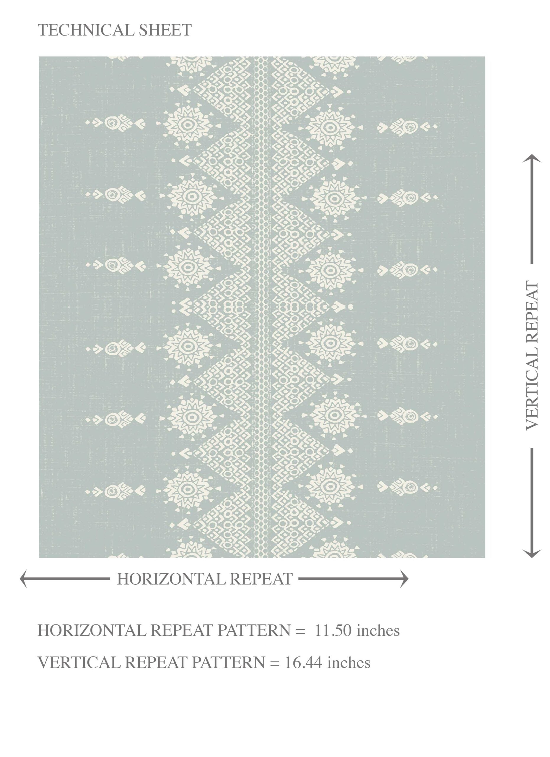Floral Striped Kids Room Wallpaper (Duck Egg Blue/ Off-White)