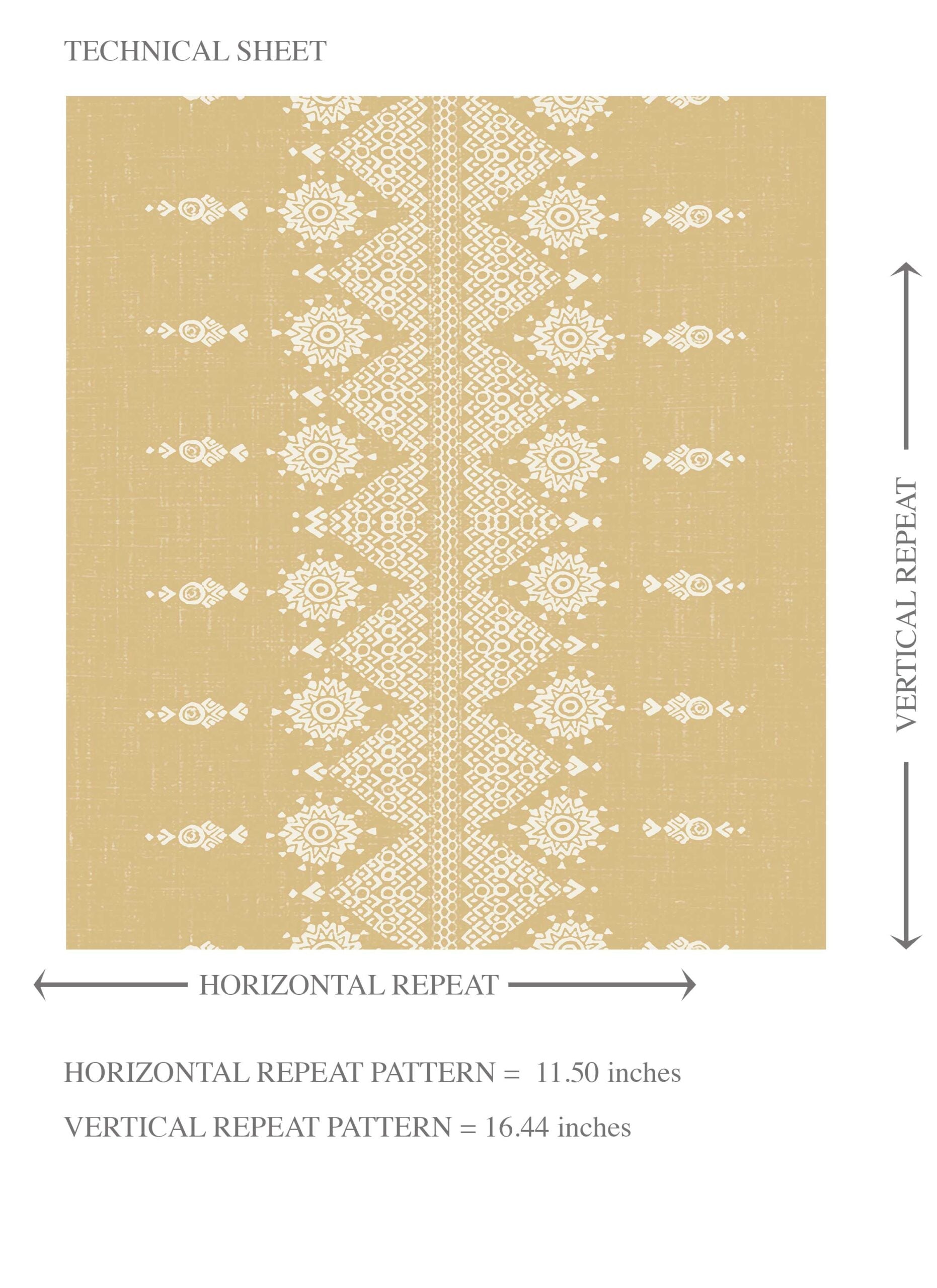 Floral Striped Kids Room Wallpaper (Yellow/ Off-White)