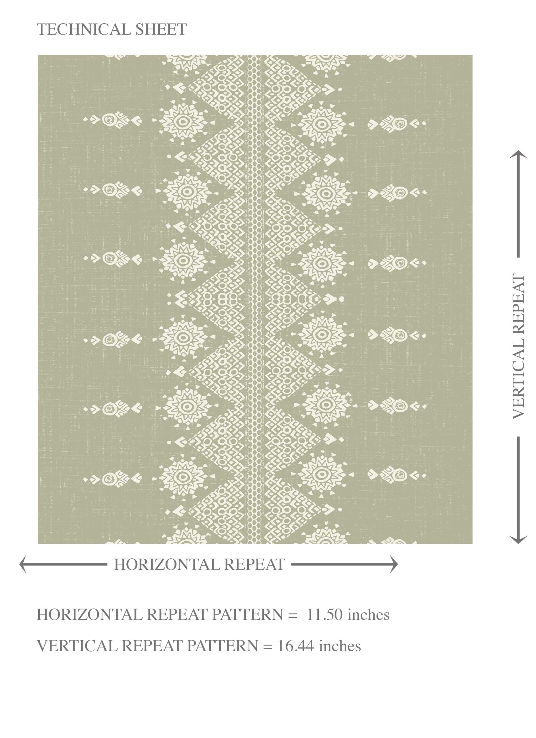 Floral Striped Kids Room Wallpaper (Green/ Off-White)