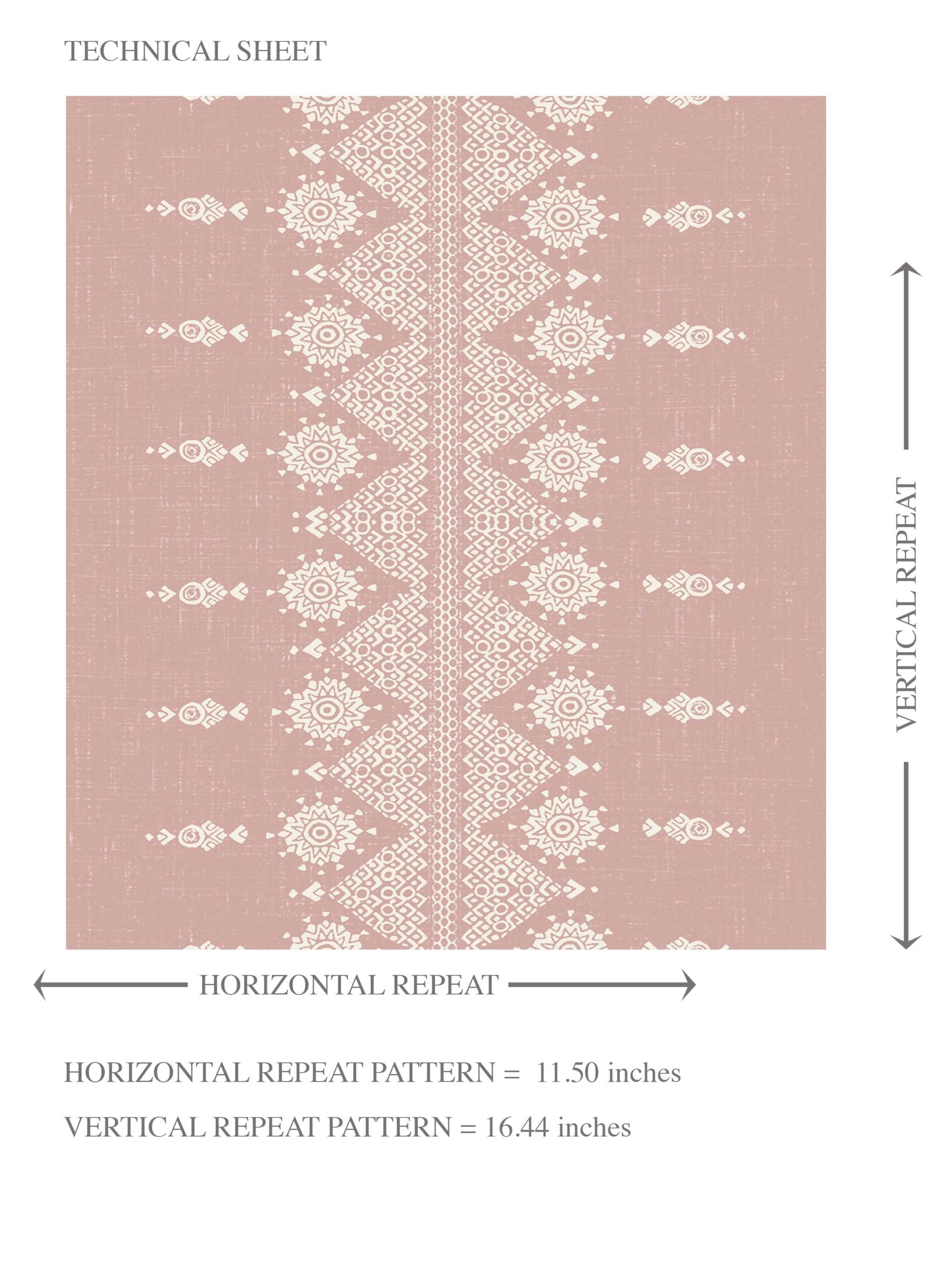 Floral Striped Kids Room Wallpaper (Pink/ Off-White)