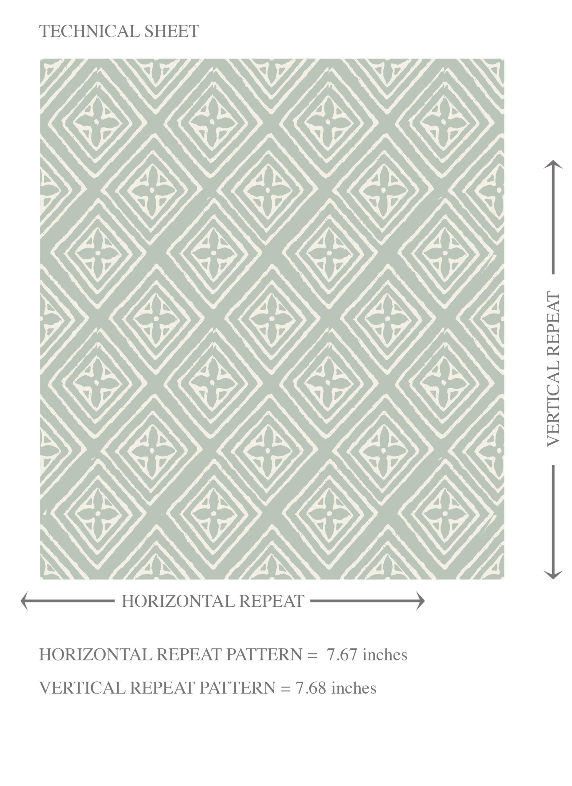 Small Diamond Lattice/ Textured Check Kids Room Wallpaper Sample (Green/ White)