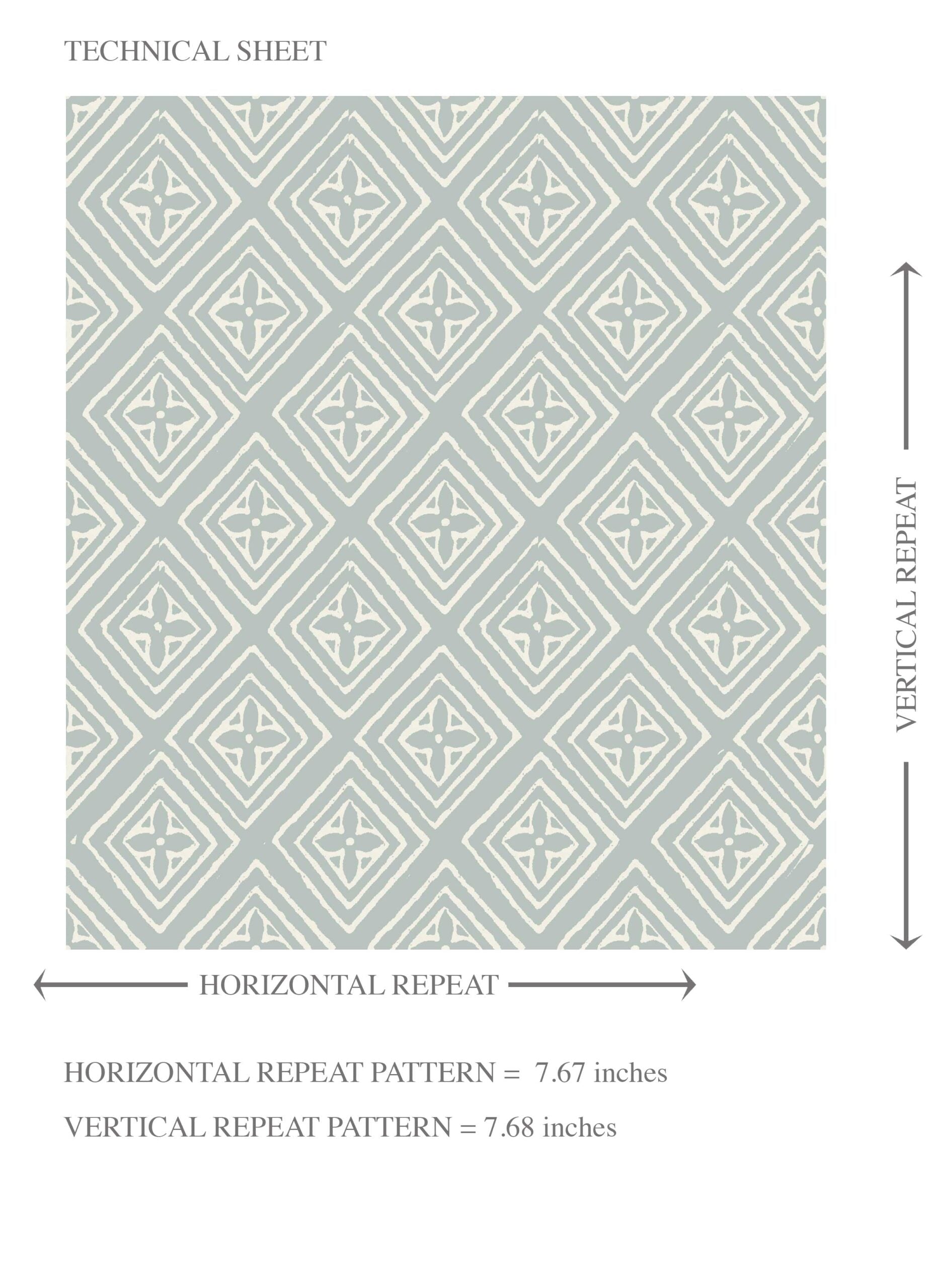 Small Diamond Lattice/ Textured Check Kids Room Wallpaper (Blue/ White)