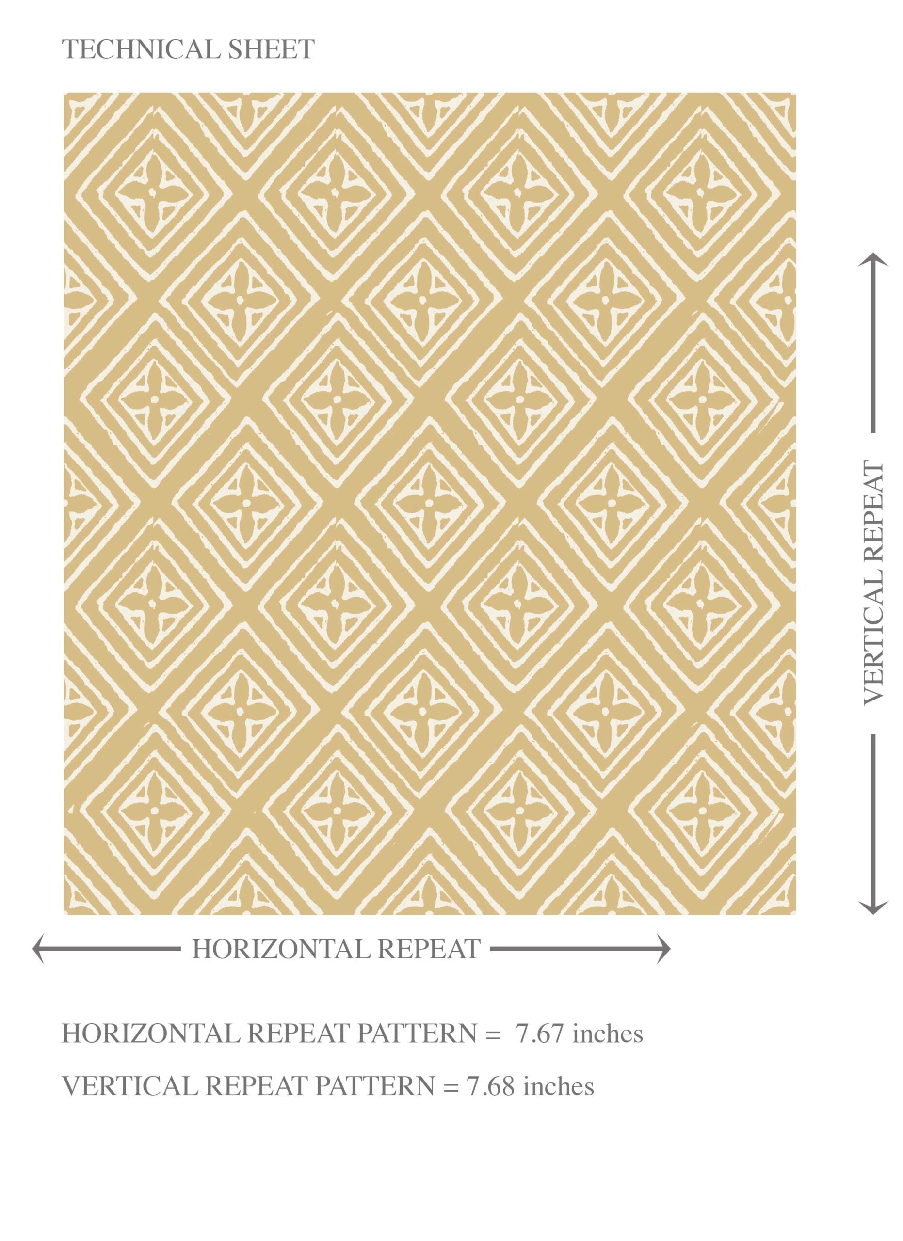 Small Diamond Lattice/ Textured Check Kids Room Wallpaper (Ochre Yellow/ White)