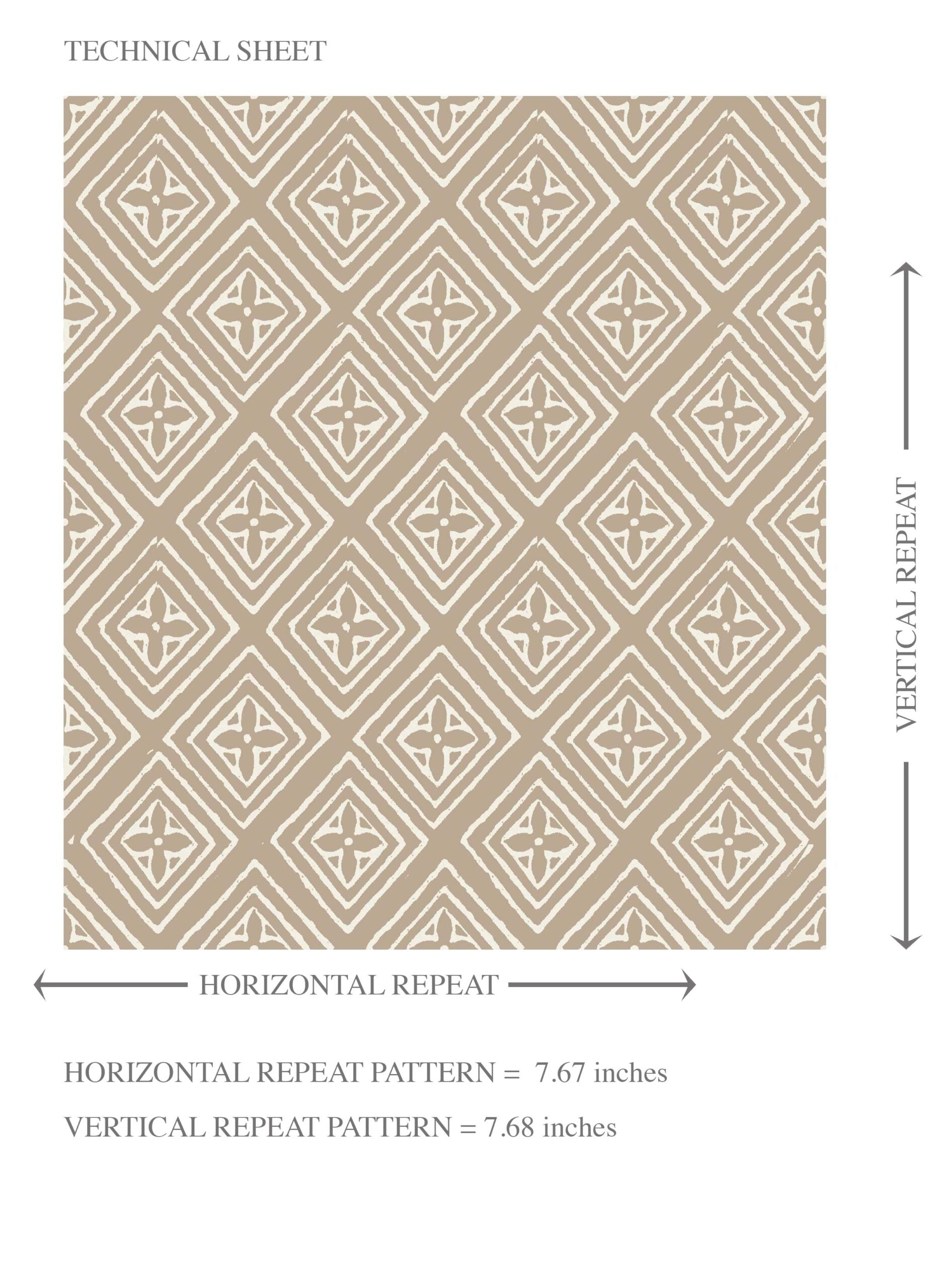 Small Diamond Lattice/ Textured Check Kids Room Wallpaper Sample (Light Brown/ Beige/ White)