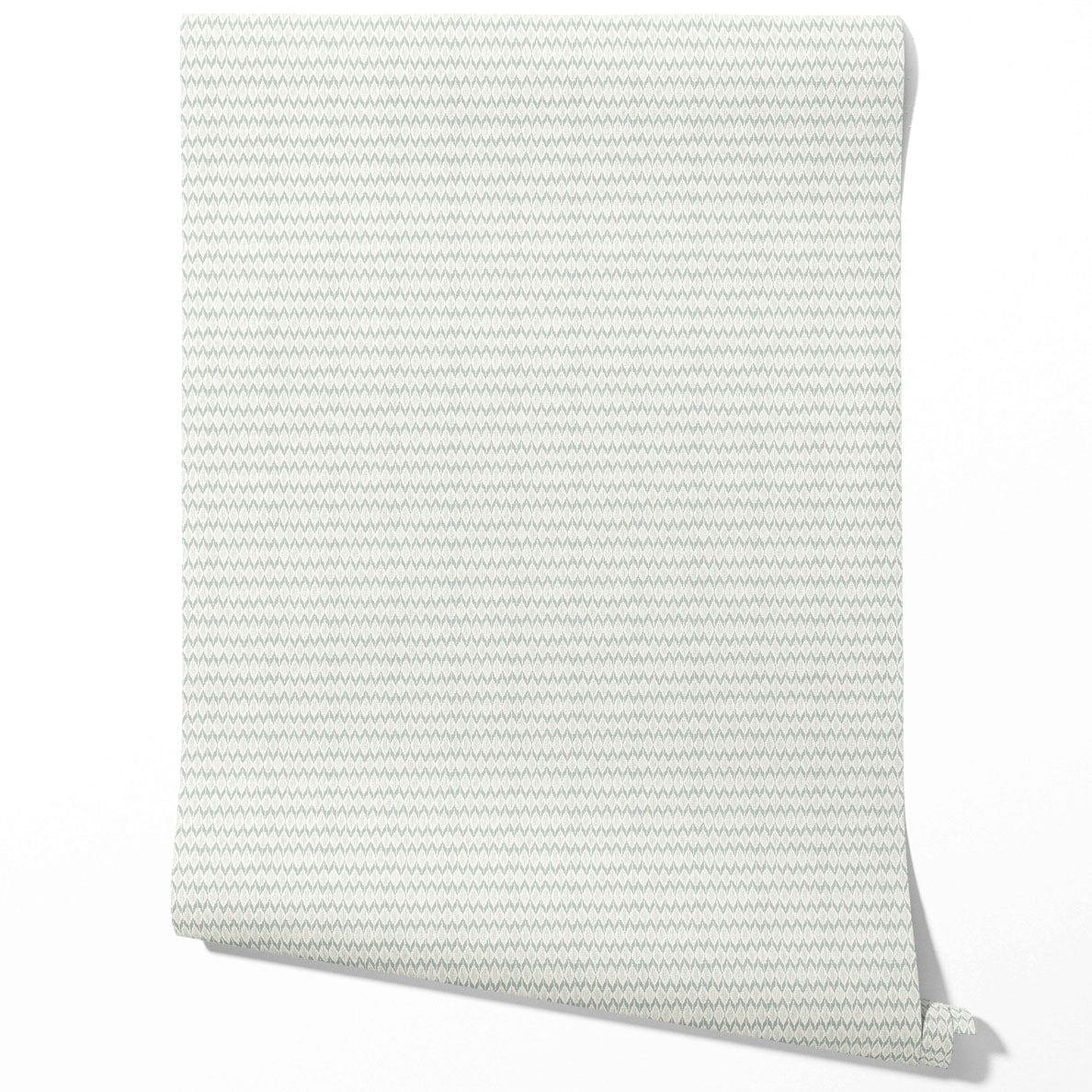 Neutral Ikat Striped Kitchen Wallpaper Sample (Light Gray- Blue/ White)