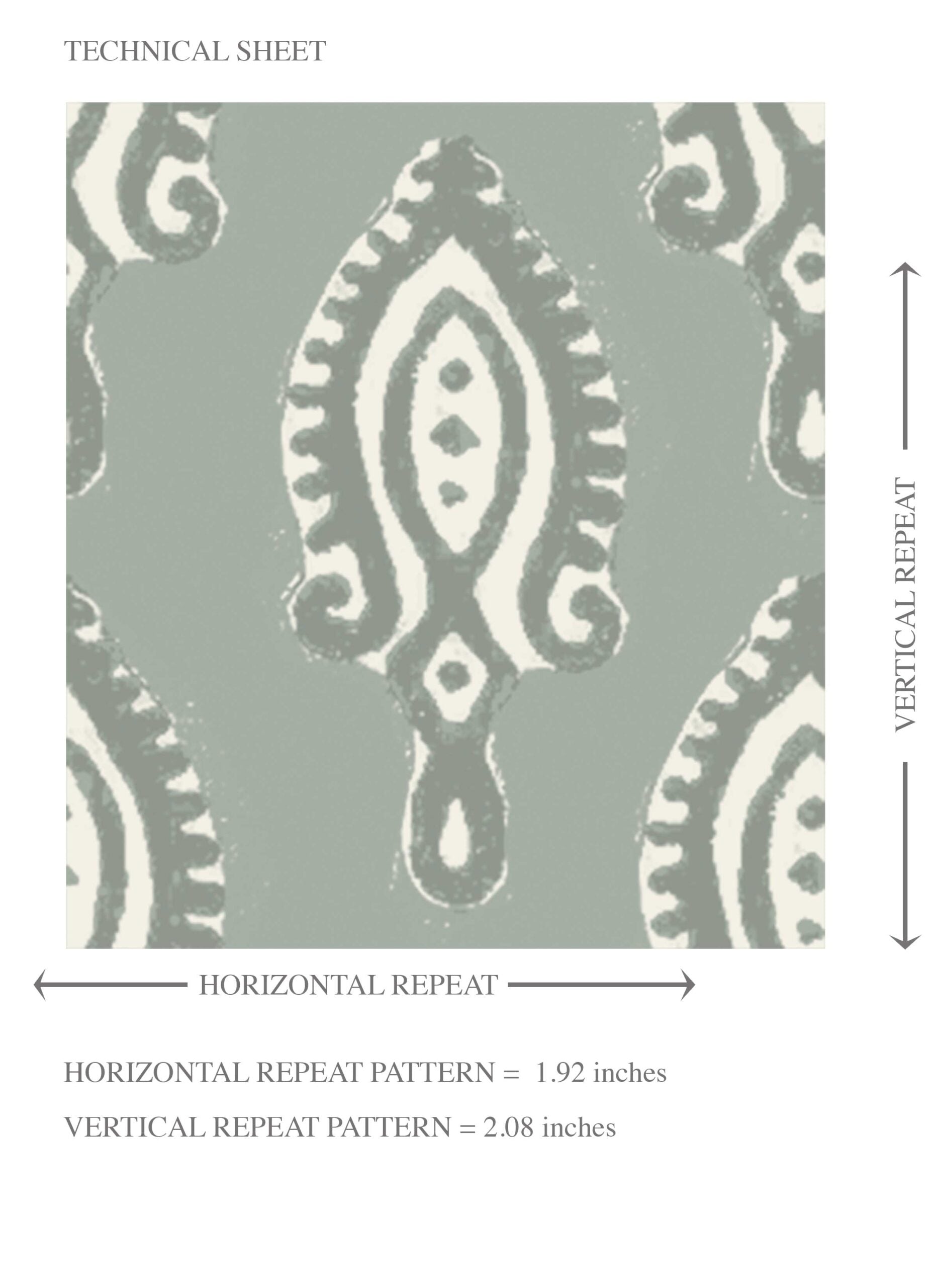 Textured Teardrop/ Paisley Block Print Kids Room Wallpaper (Green-Gray/ White)