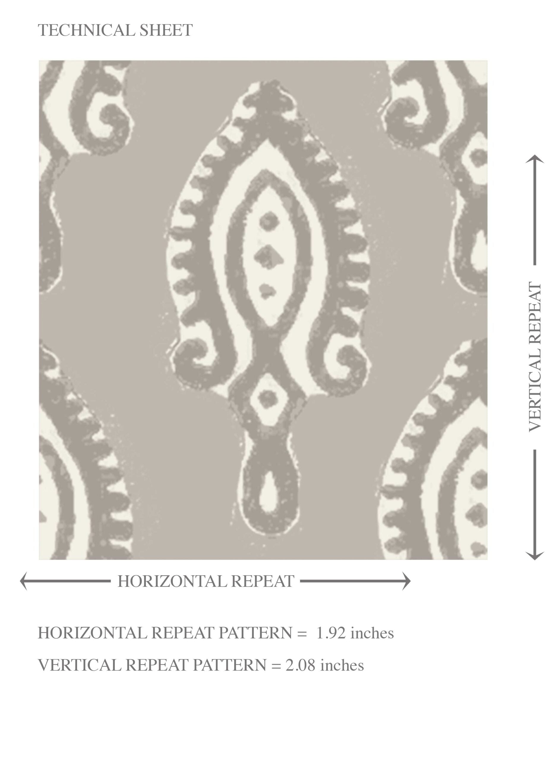 Neutral Textured Teardrop/ Paisley Block Print Kids Room Wallpaper Sample (Gray/ Greige/ White)