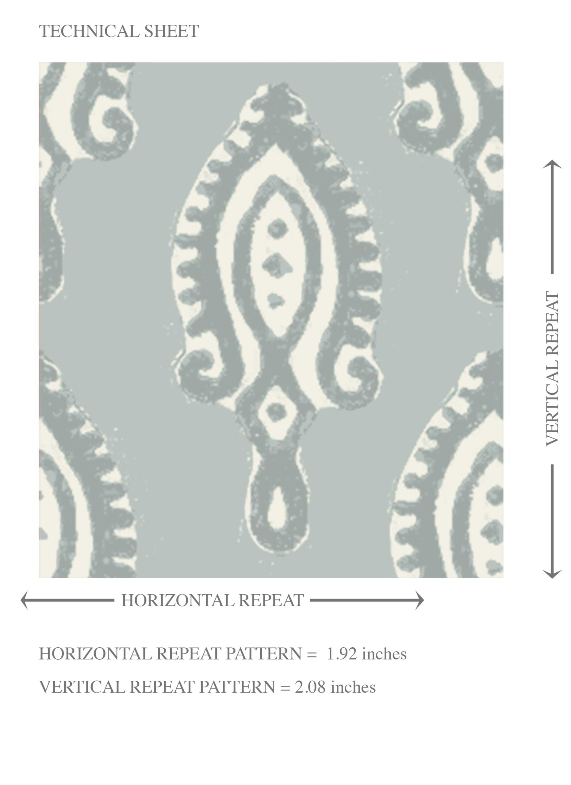 Textured Teardrop/ Paisley Block Print Kids Room Wallpaper (Blue-Gray/ White)