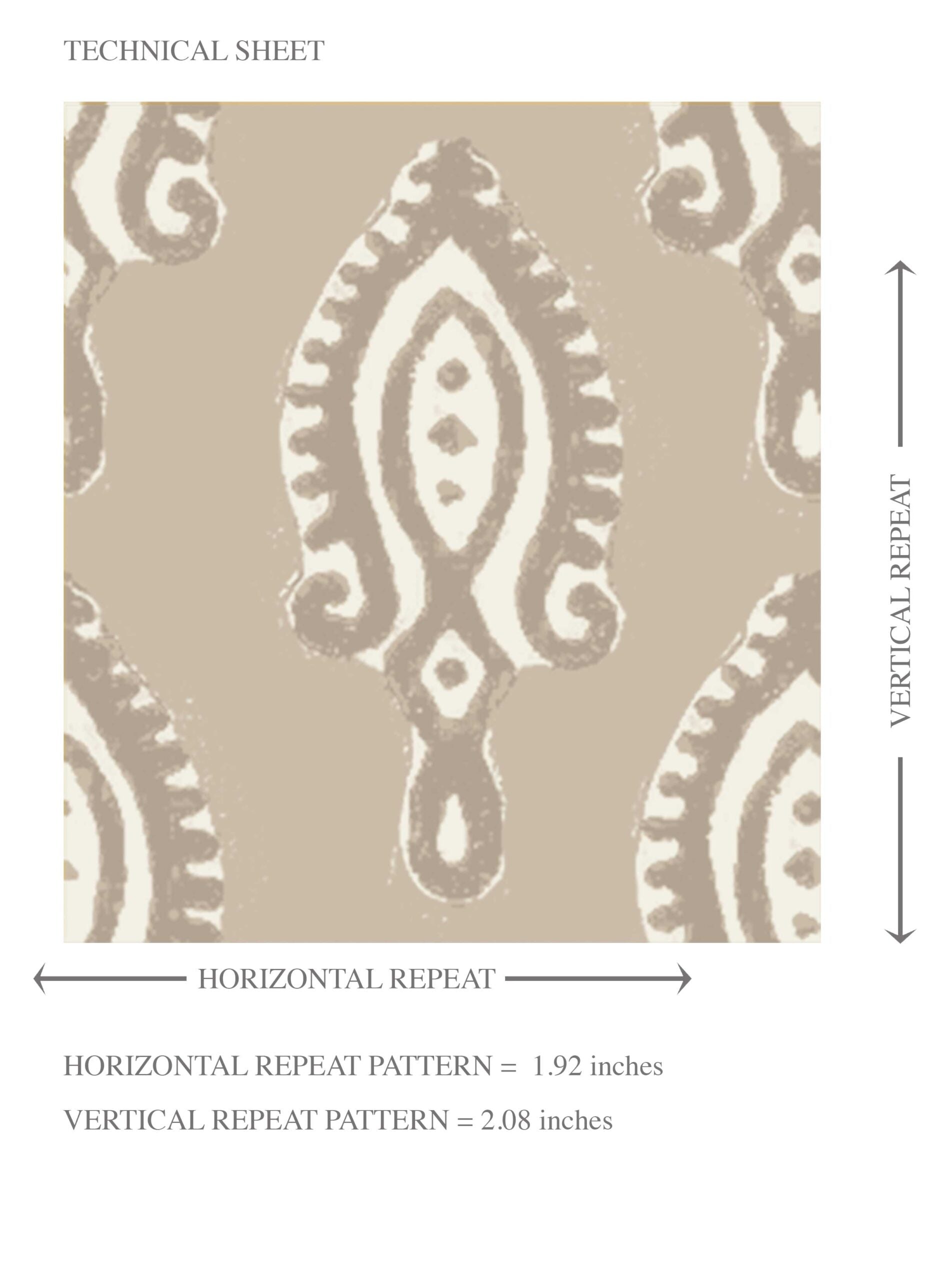 Neutral Textured Teardrop/ Paisley Block Print Kids Room Wallpaper Sample (Beige/ Taupe/ Tan/ White)