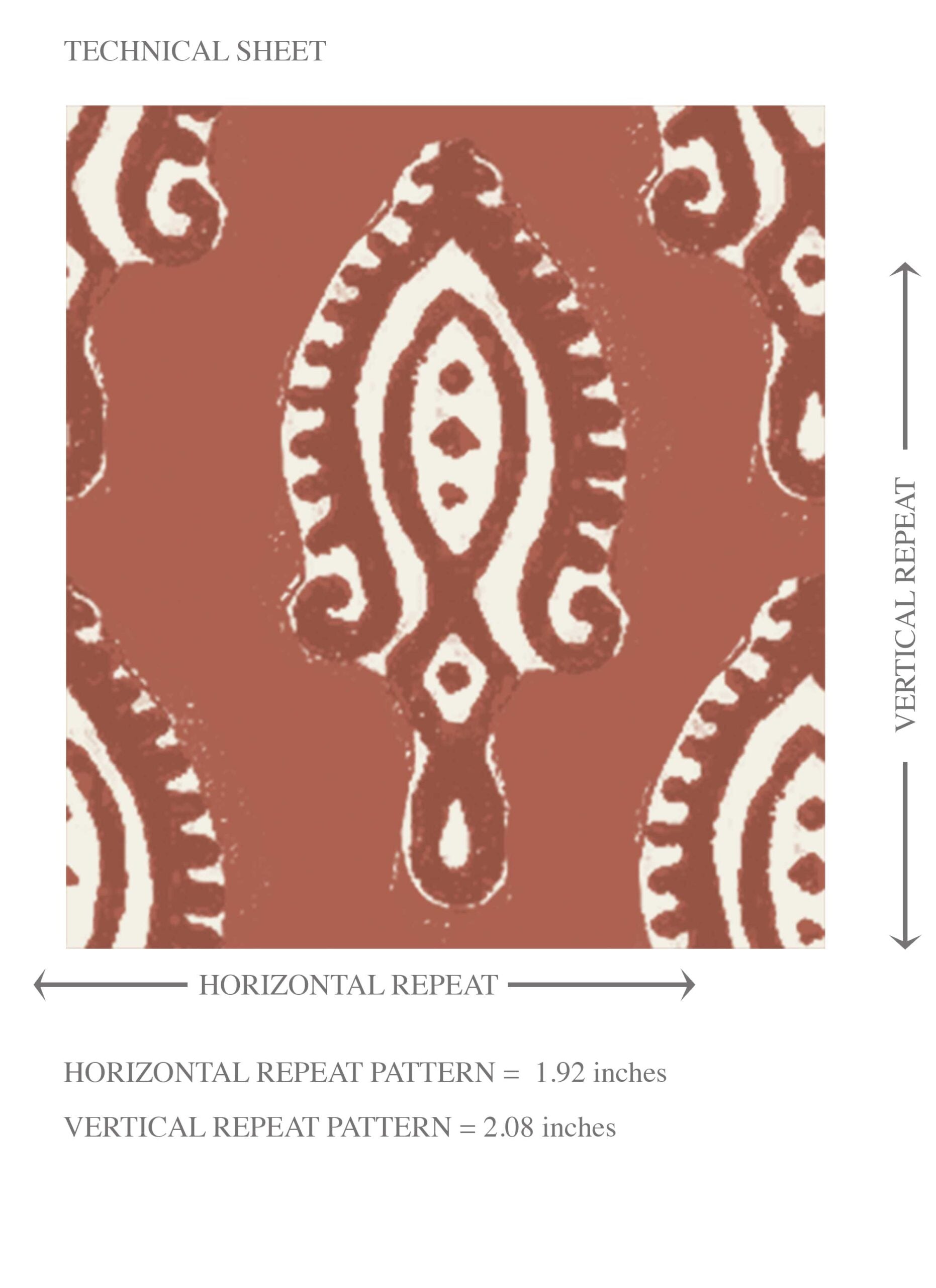 Textured Teardrop/ Paisley Block Print Kids Room Wallpaper (Red/ White)