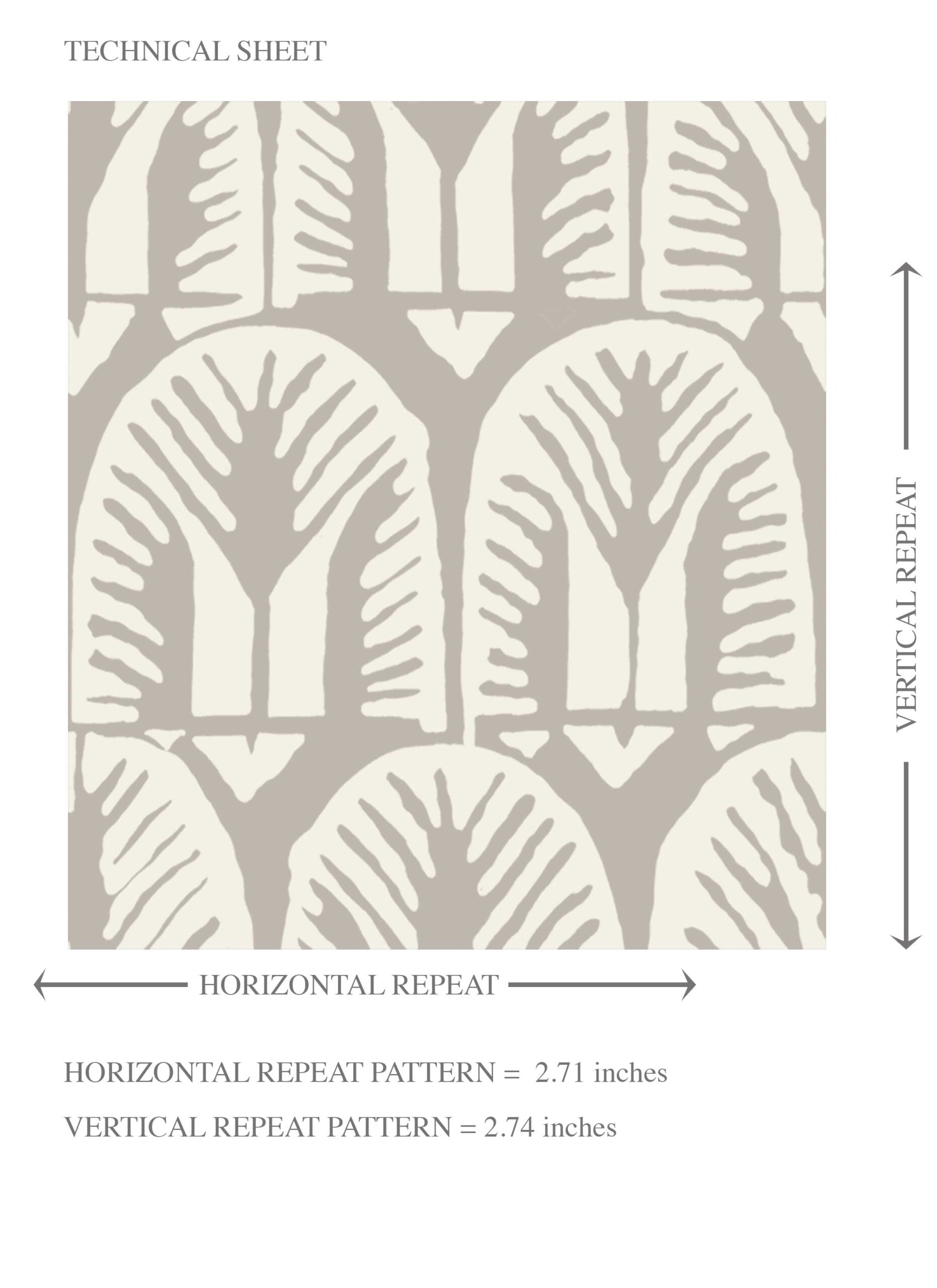 Neutral Geometric Scallops Floral Kids Room Wallpaper Sample (Beige/ Greige)